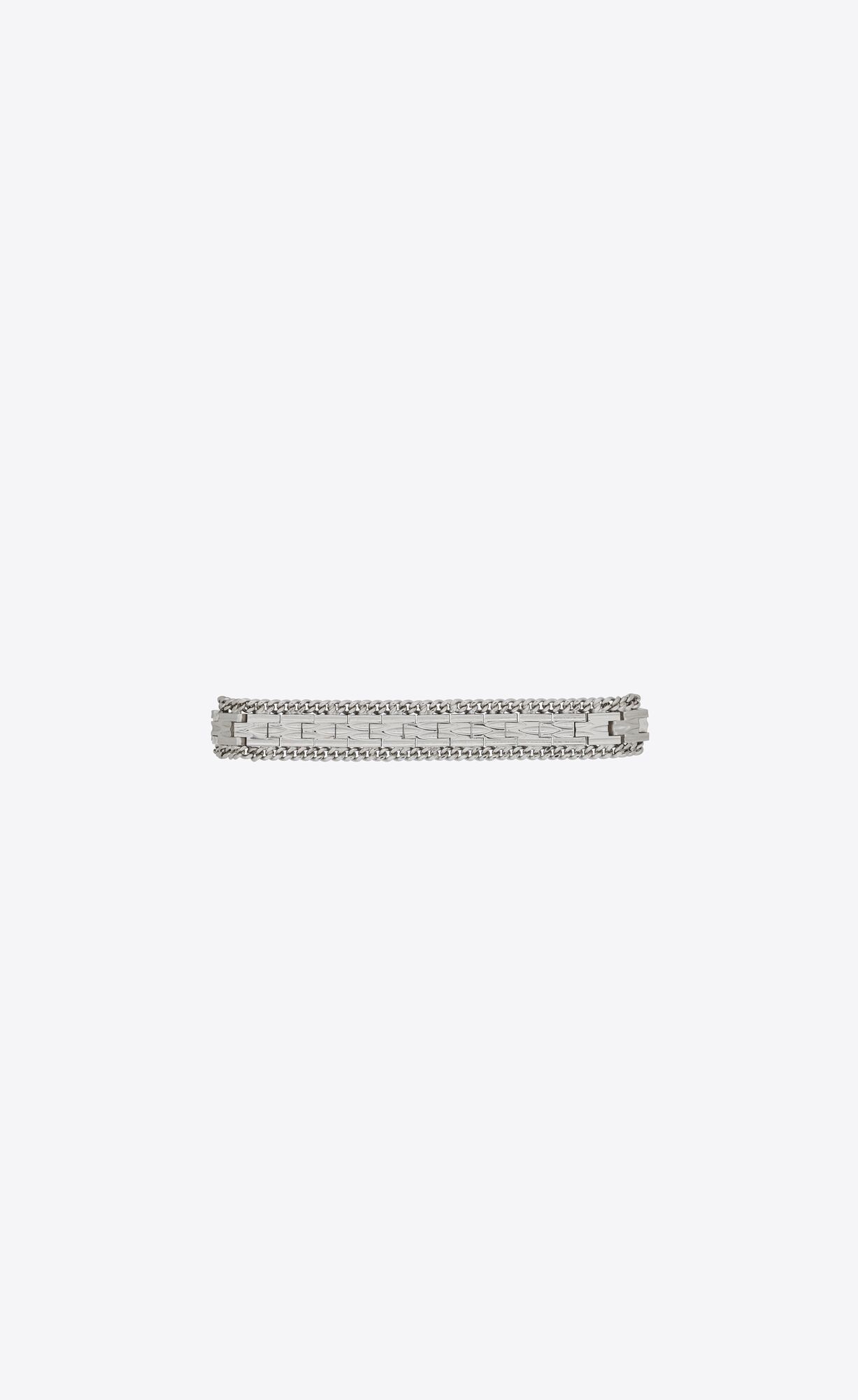 YSL Frieze Articulated Bracelet In Metal Palladium | 24379-FVWK