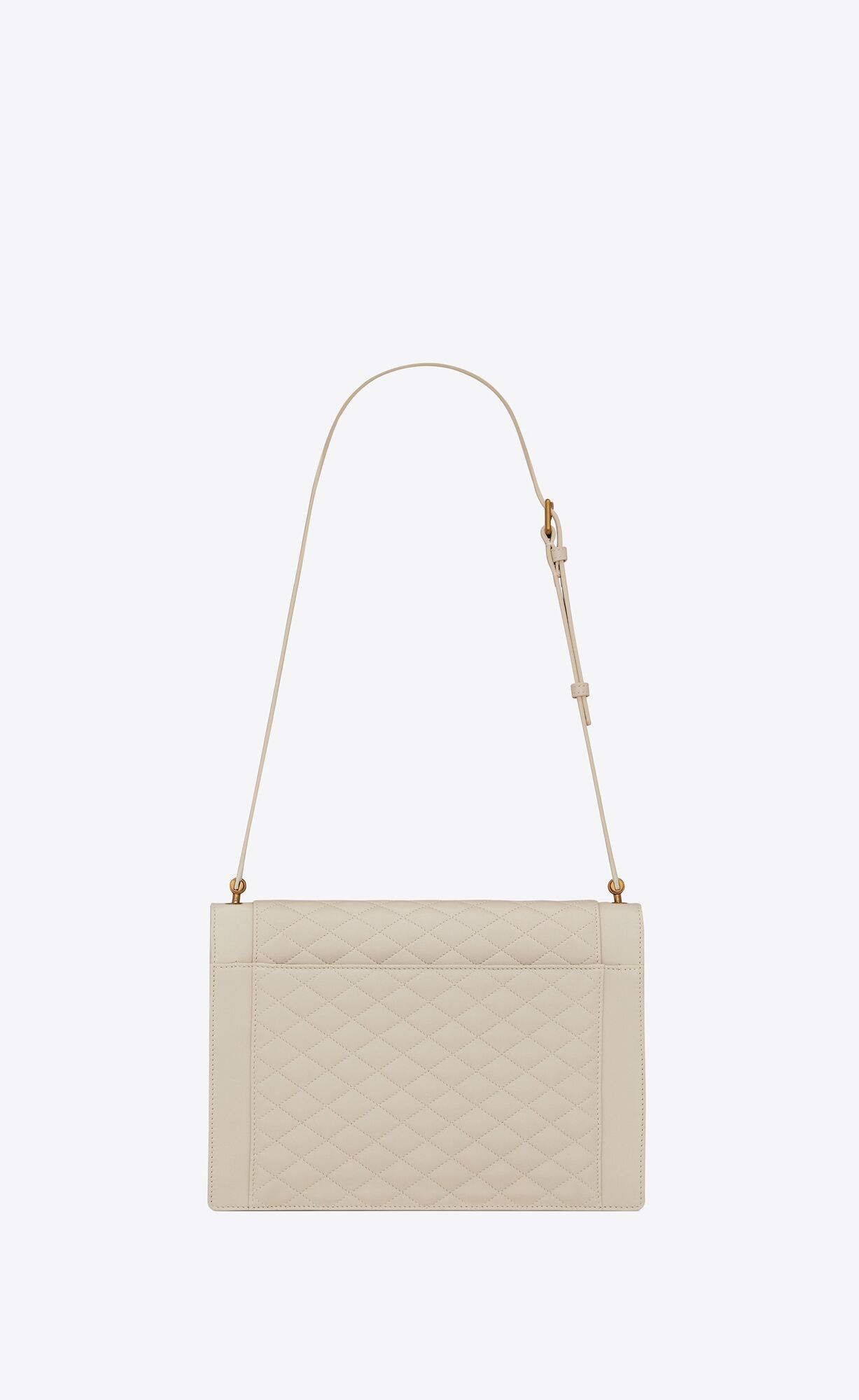 YSL Gaby Satchel In Gesteppt Lambskin Blanc Vintage | 23180-NOIC