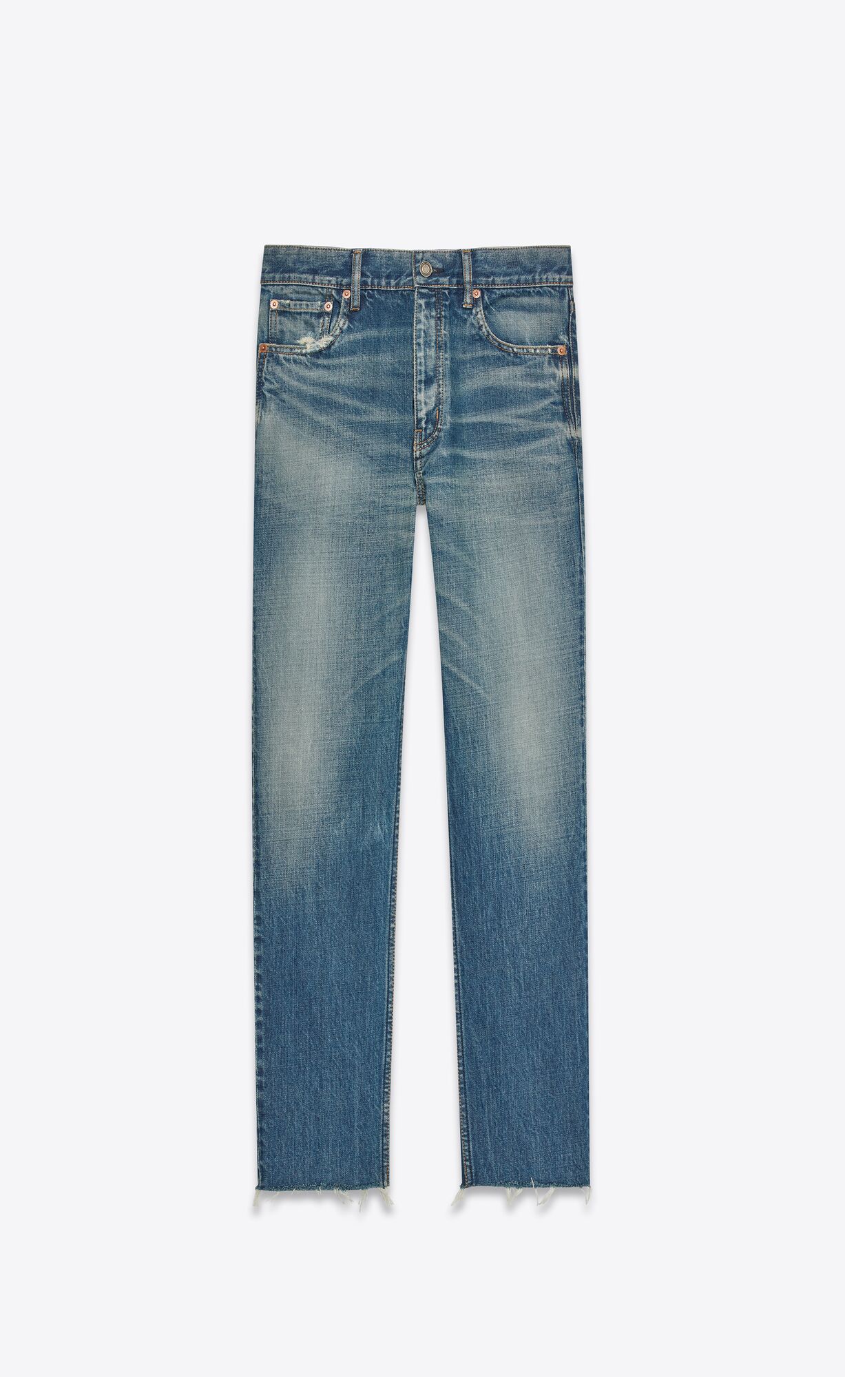 YSL Gerade Jeans Blau | 68035-KMXD