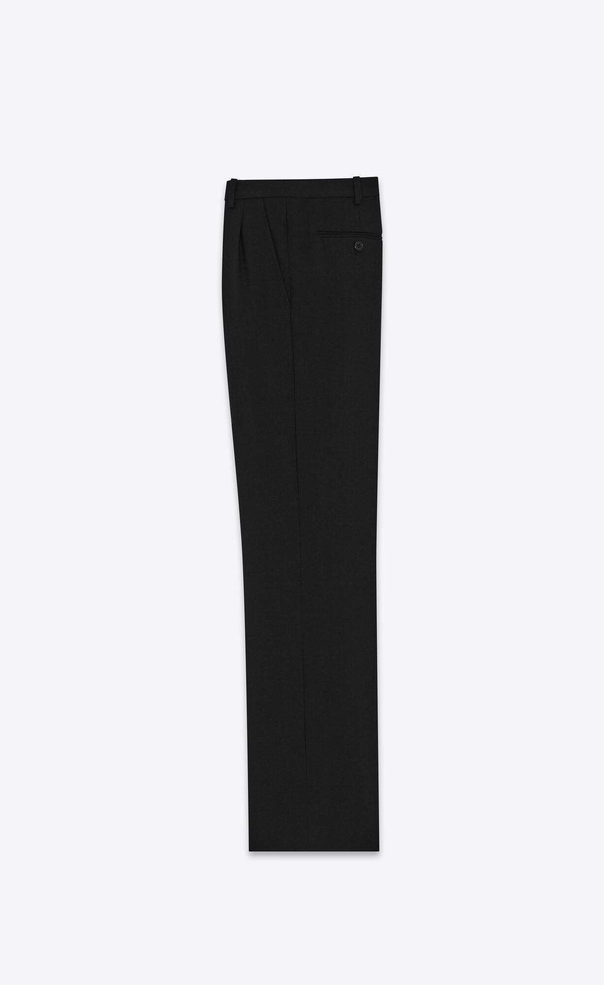 YSL Gerade Pants In Chevron Wolle Schwarz | 93401-SDQT