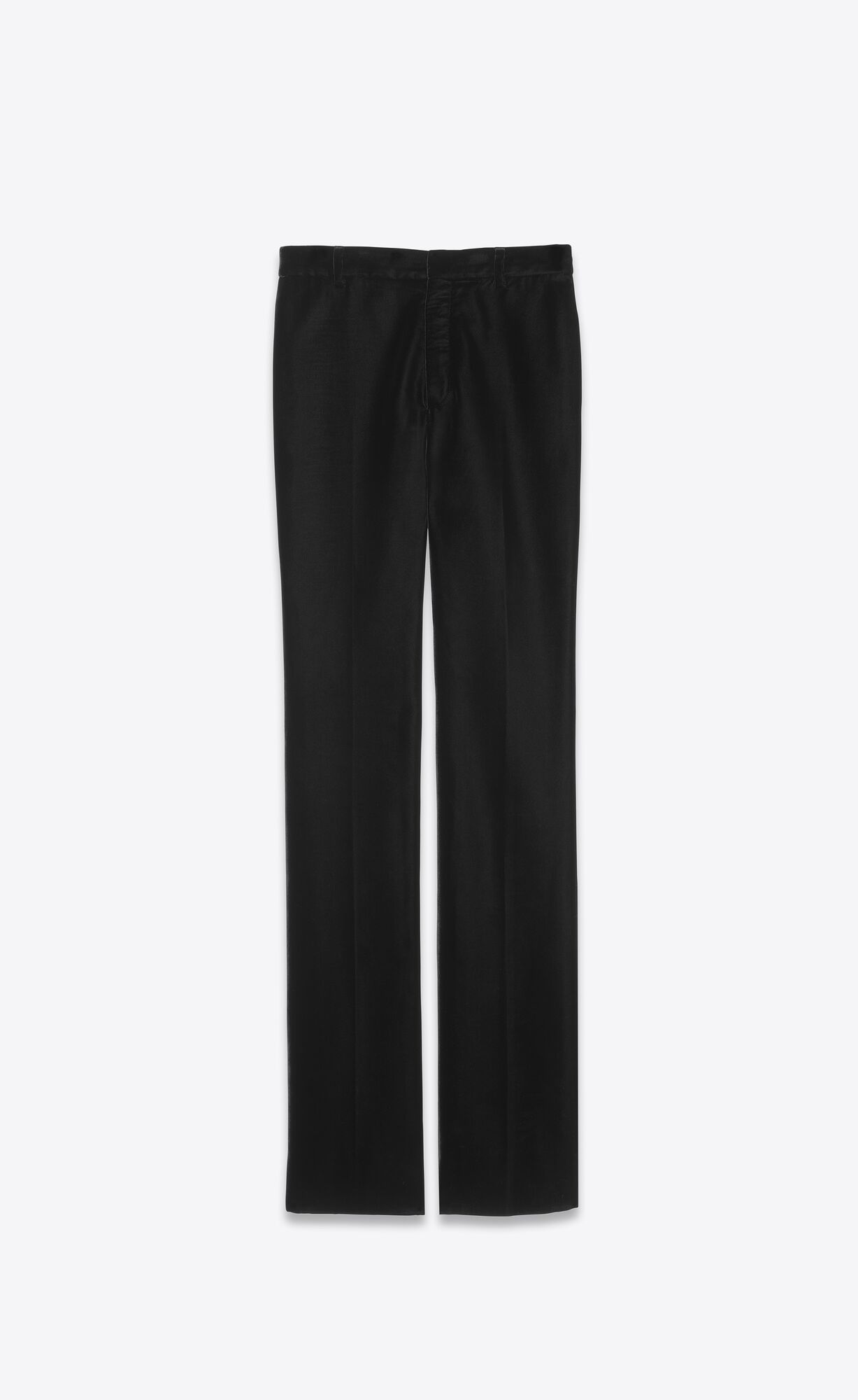 YSL Gerade-leg Pants In Velvet Noir | 32198-VSZE