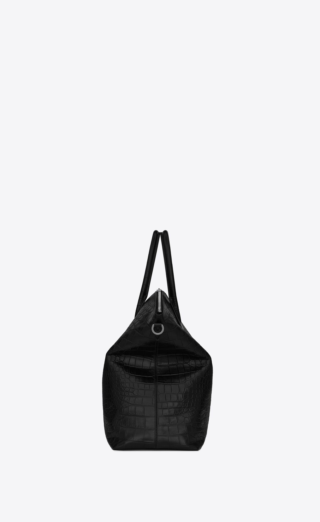 YSL Giant Bowling Bag In Crocodile-embossed Leder Schwarz | 91036-OVSD