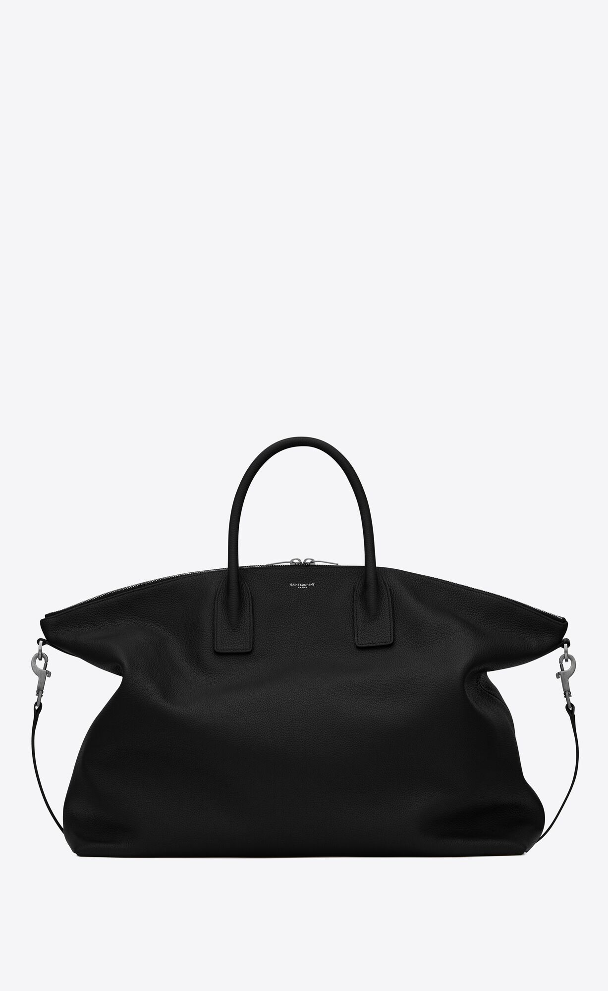 YSL Giant Bowling Bag In Soft Grained Leder Schwarz | 10698-PSON