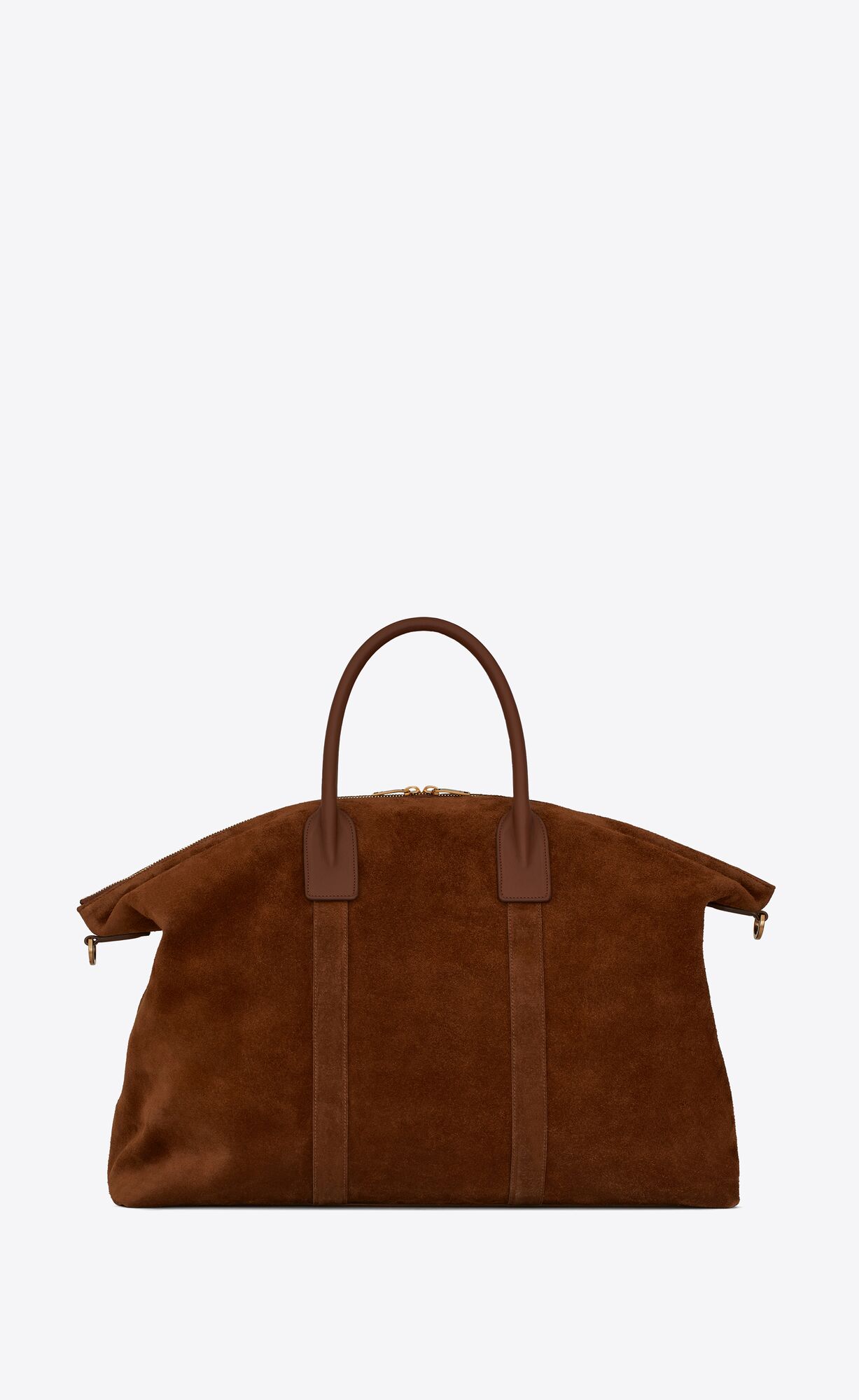 YSL Giant Bowling Bag In Wildleder Braun | 96781-IWYP