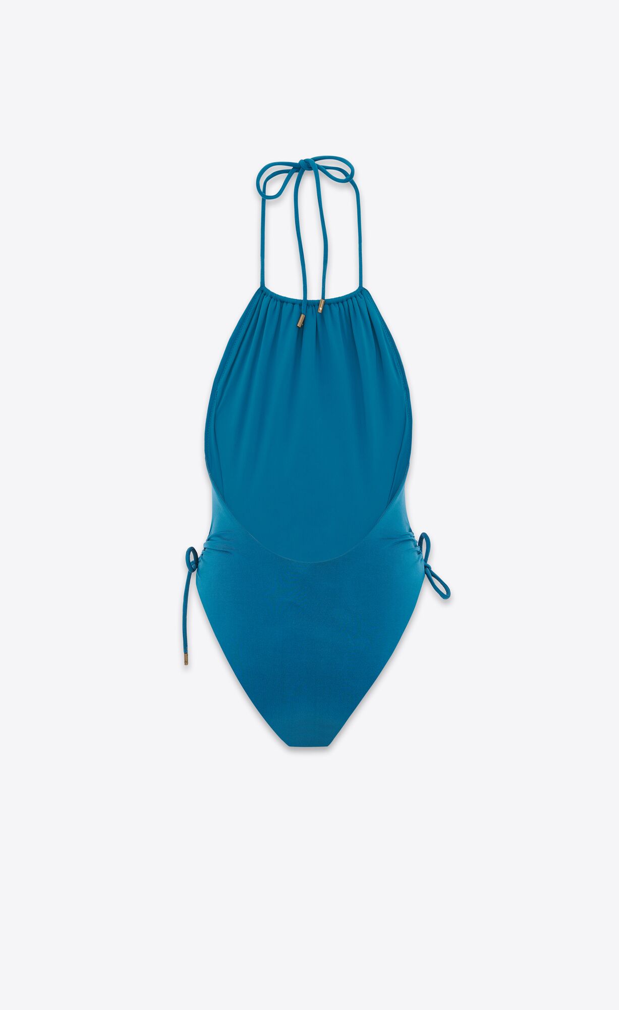 YSL Halterneck Swimsuit Bleu Profond | 75489-YSBK