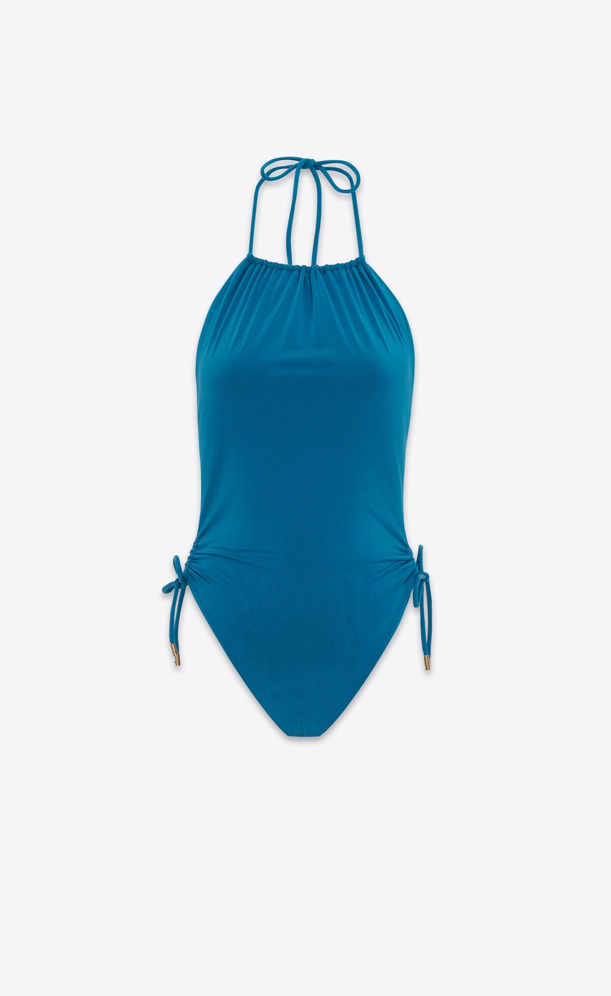 YSL Halterneck Swimsuit Bleu Profond | 75489-YSBK