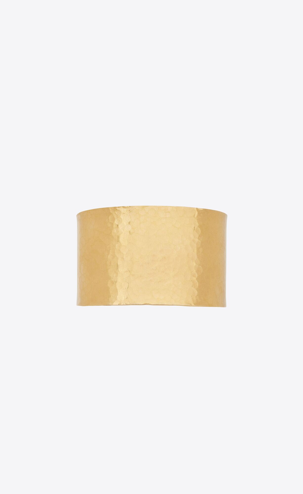 YSL Hammered Cuff Bracelet In Metal Gold | 90872-AMWR