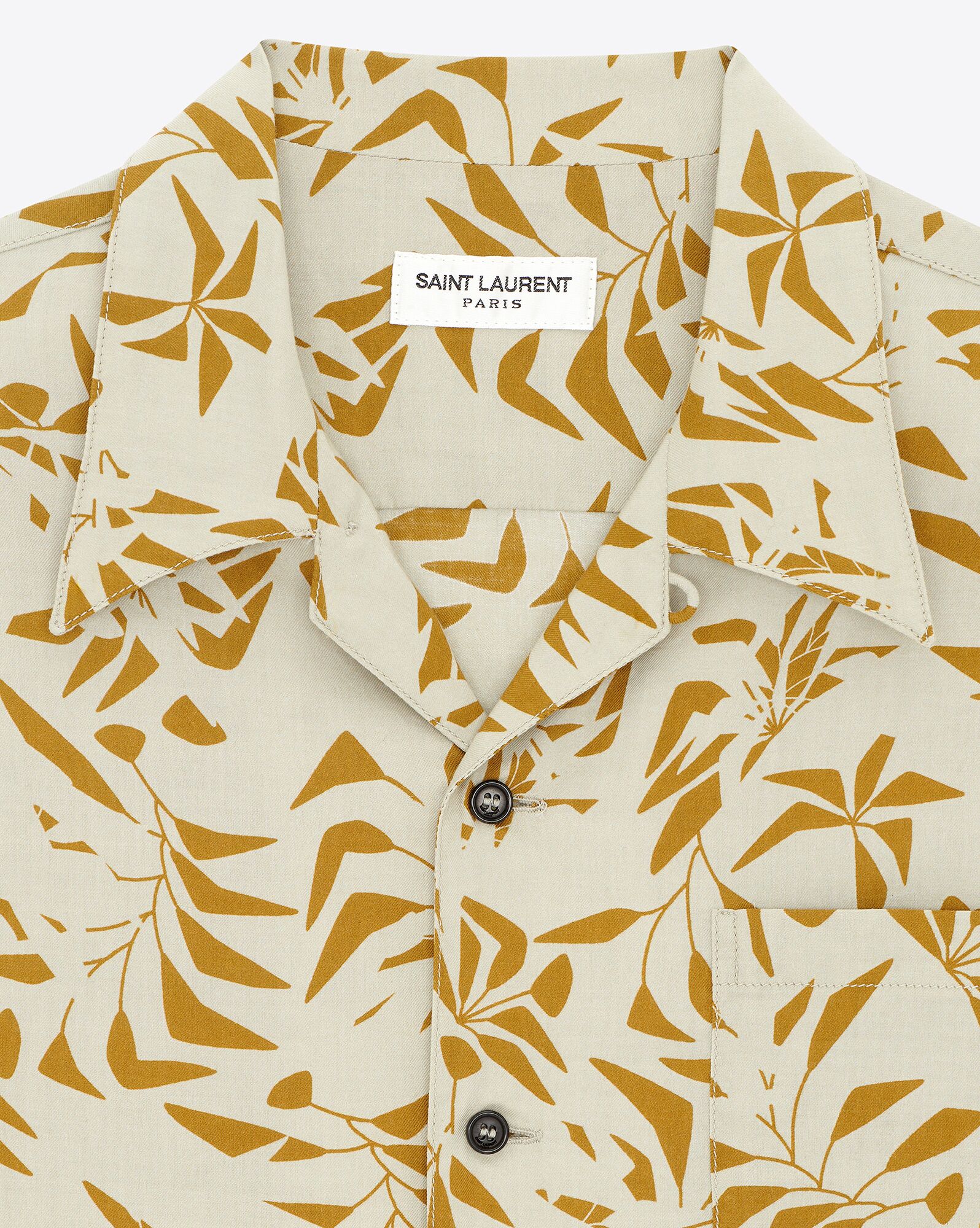 YSL Hawaiian Shirt Braun Khaki | 28047-PVJK