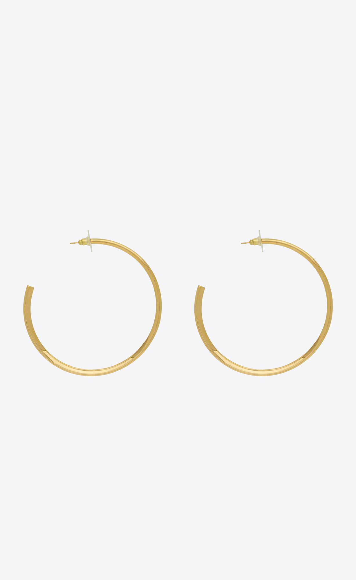 YSL Heart Hoop Earrings In Metal Gold | 43960-NGBO