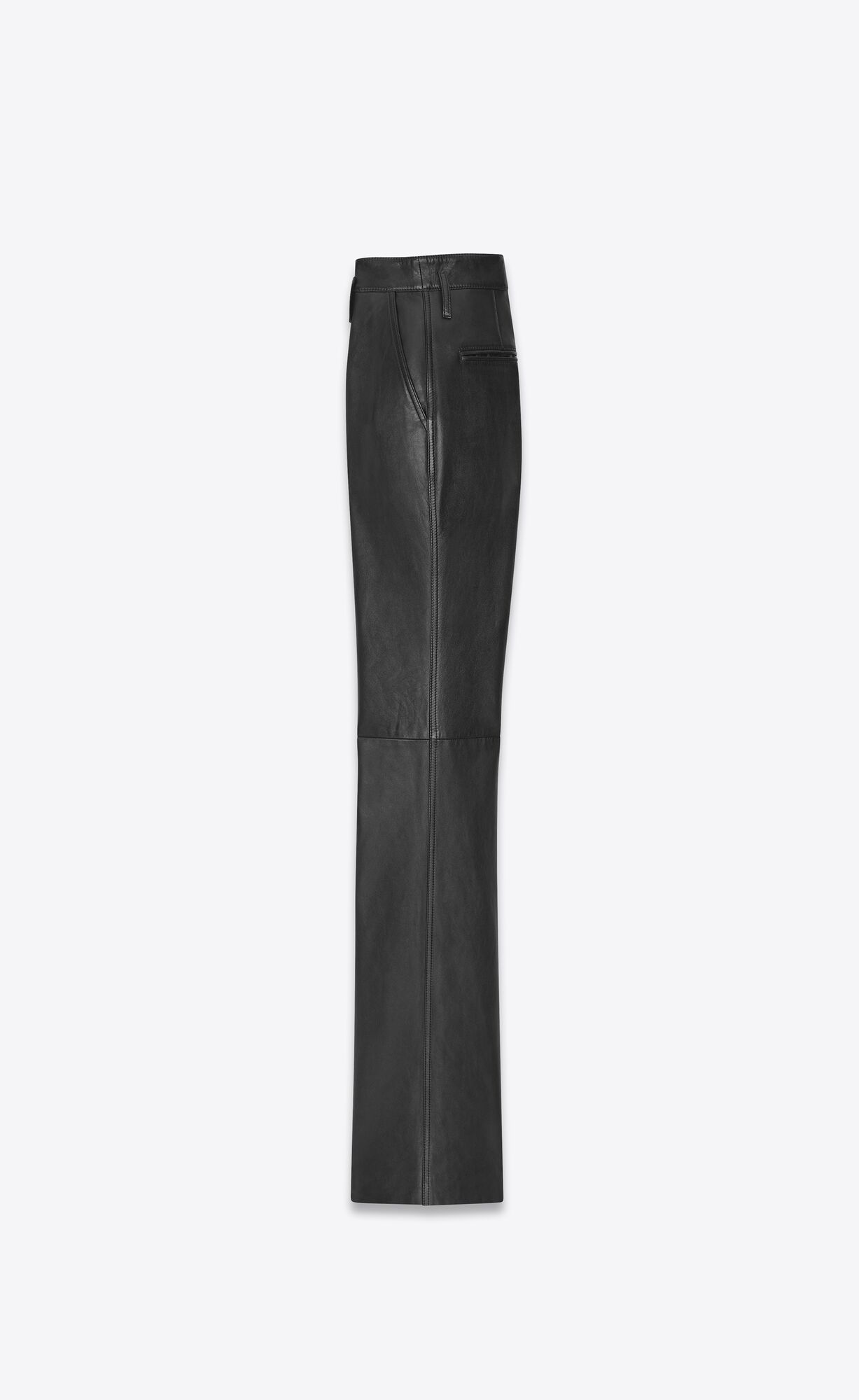 YSL High Waisted Pants In Lambskin Schwarz | 35697-LTVU