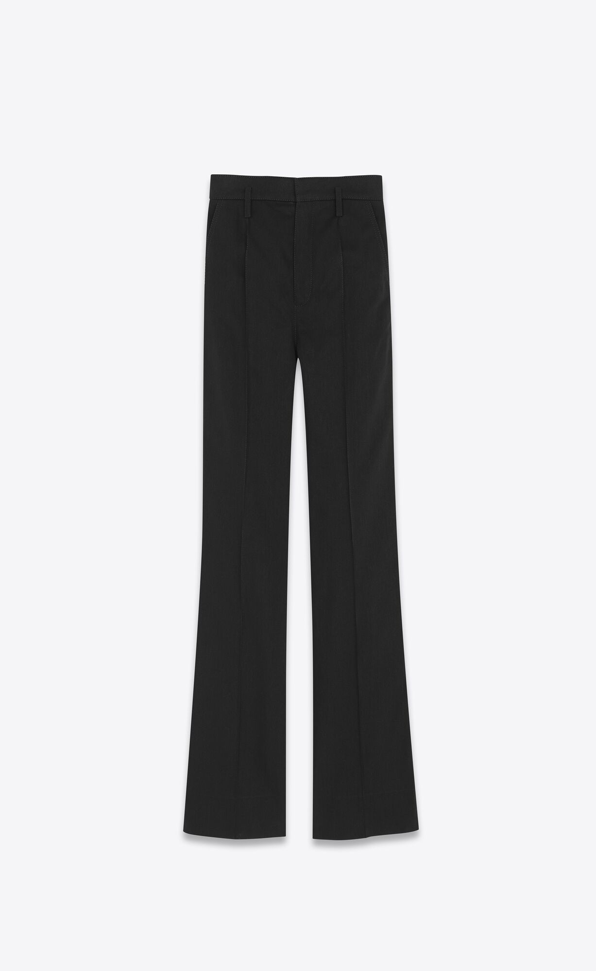 YSL High-waisted Jeans In Denim Noir | 82354-TQNJ