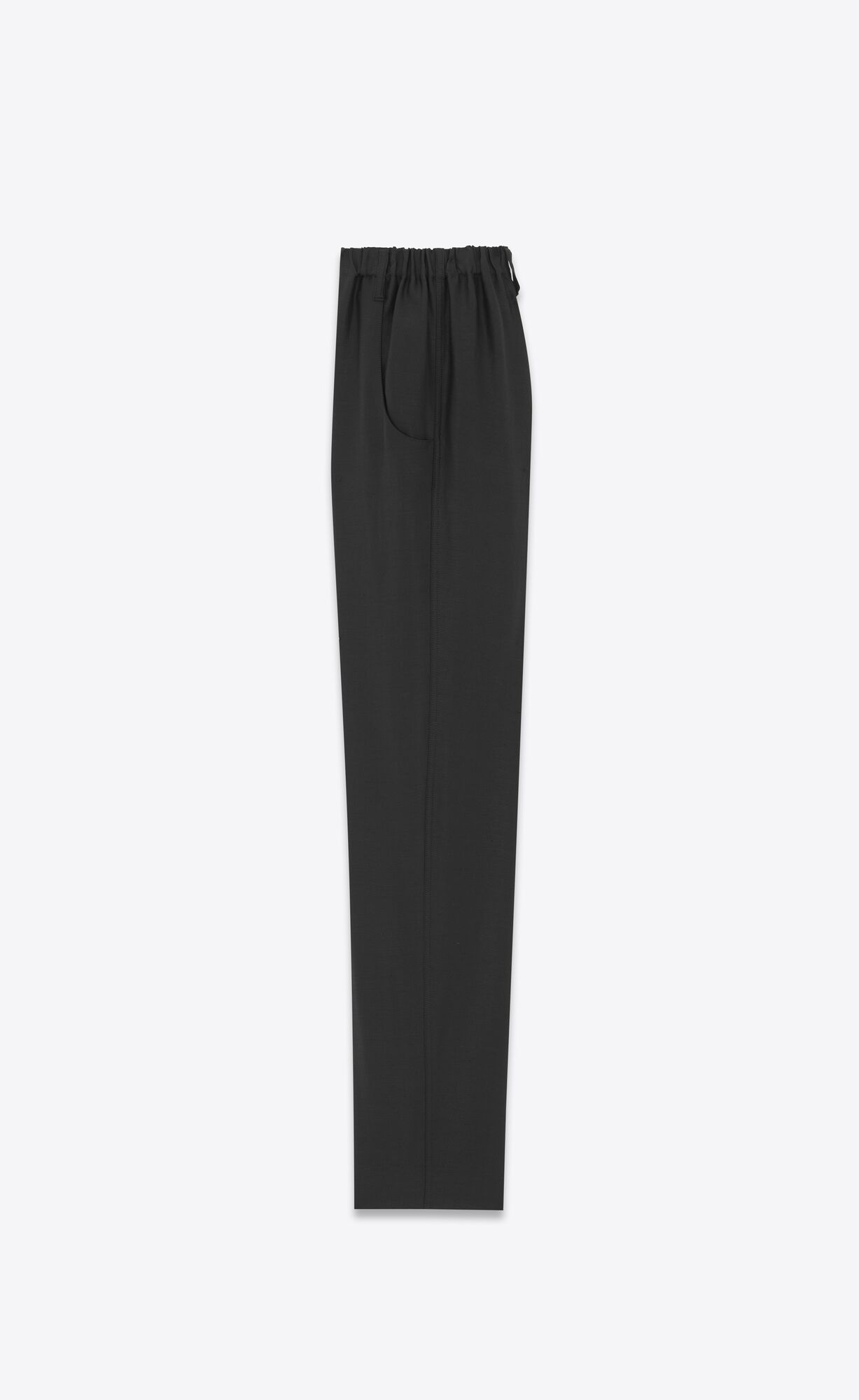 YSL High-waisted Pants In Viscose And Ramie Schwarz | 48279-VTPD