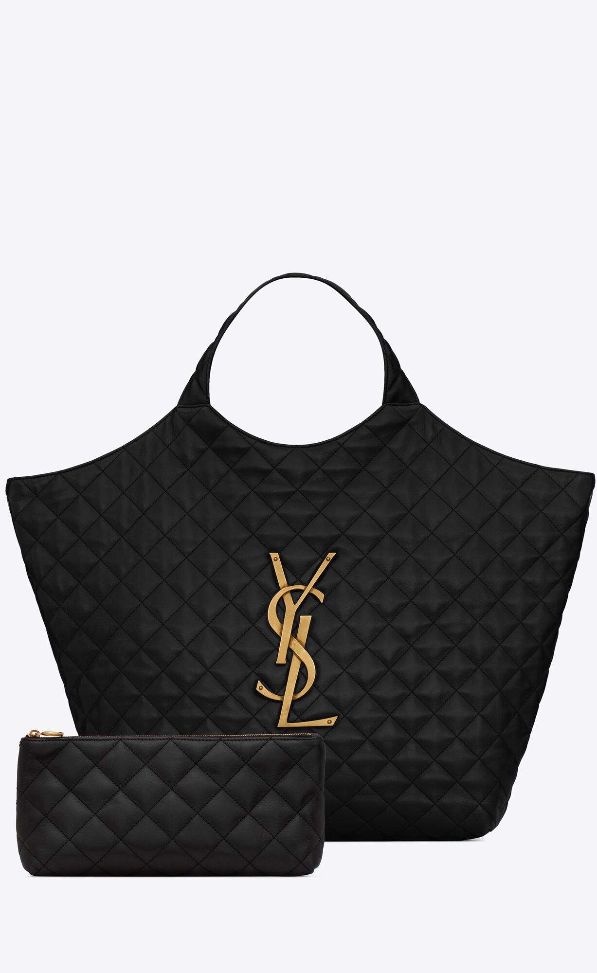 YSL Icare Maxi Shopping Bag In Gesteppt Lambskin Schwarz | 06398-YCOK