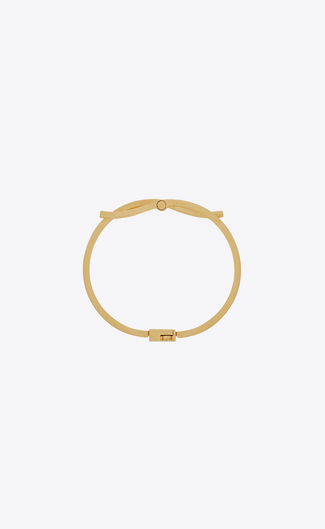 YSL Intertwined Cuff In Metal Gold | 61407-WROF