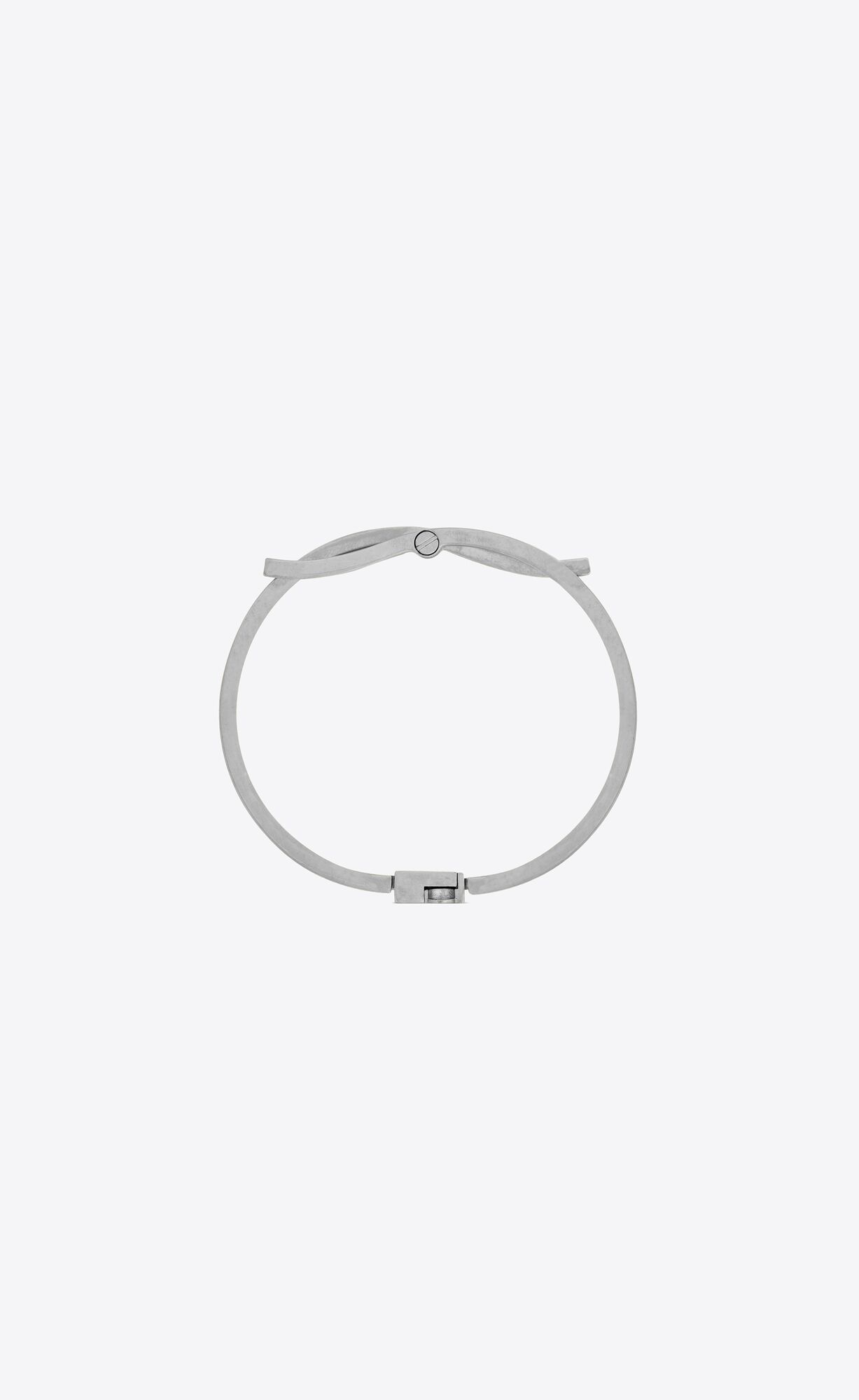 YSL Intertwined Cuff In Metal Palladium | 76089-CPHS