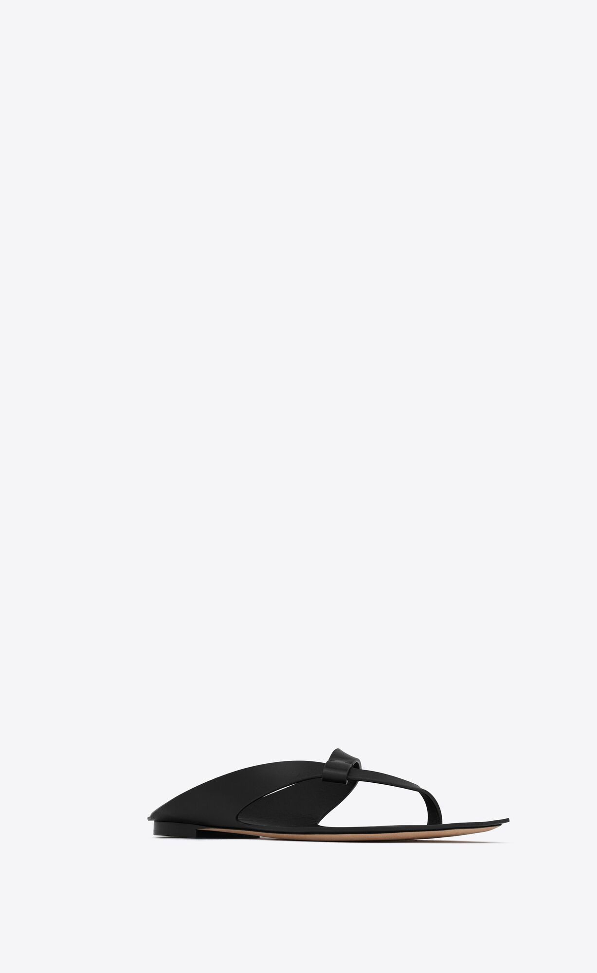 YSL Isla Flache Sandals In Smooth Leder Noir | 47056-WCNZ