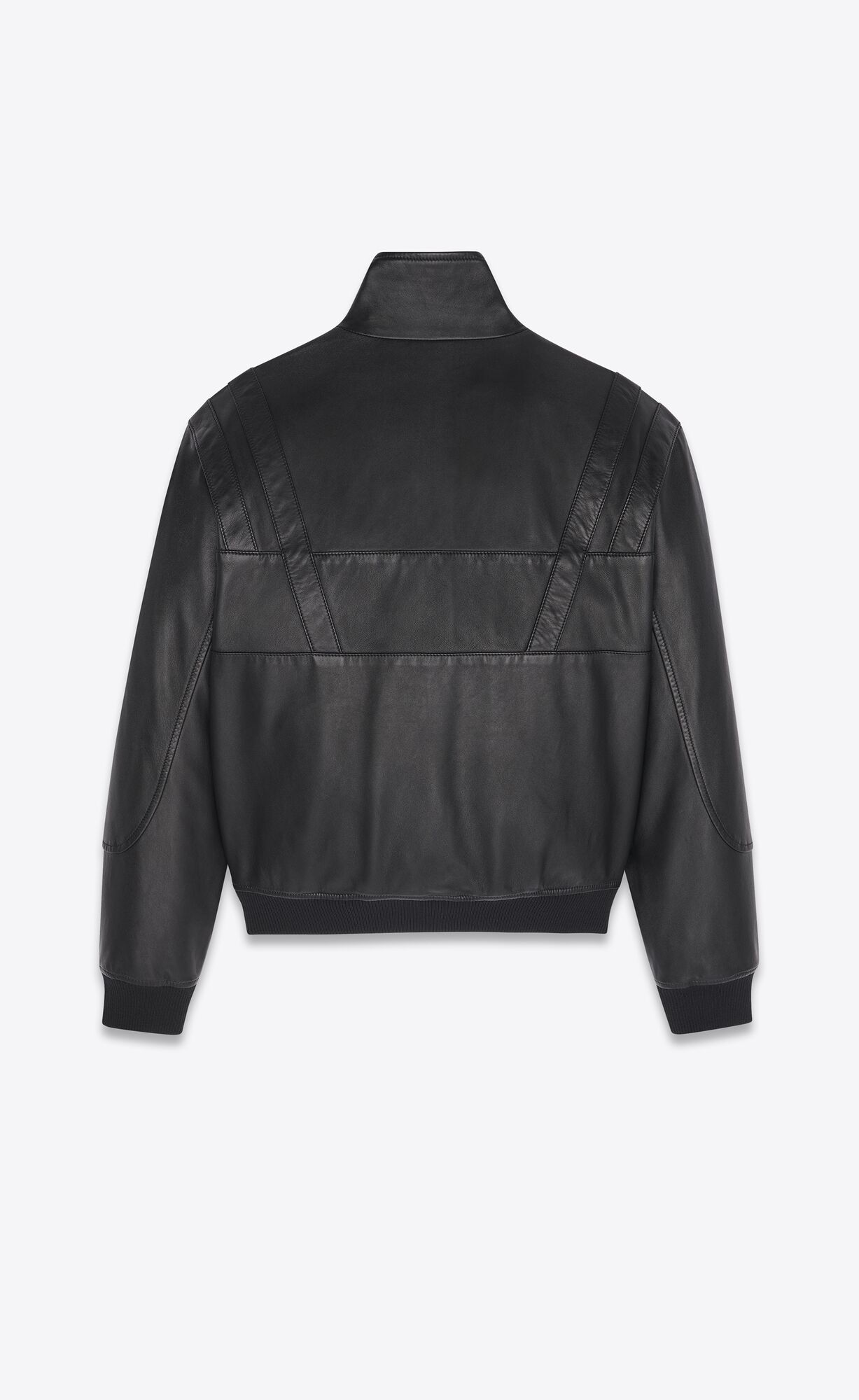 YSL Jacket In Drummed Lambskin Schwarz | 76918-FWVX