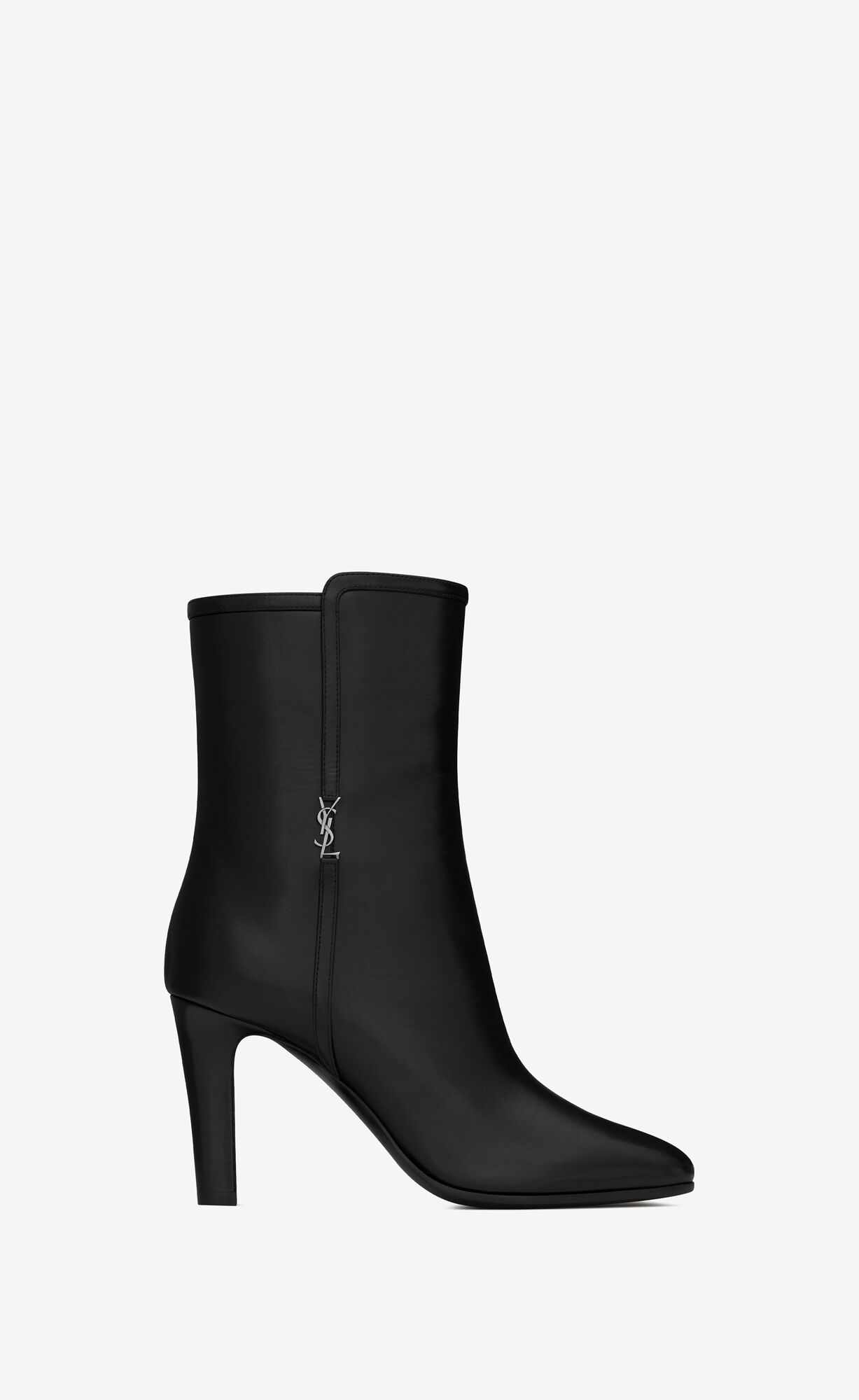 YSL Jane Cassandre Booties In Smooth Leder Schwarz | 01536-IZMR