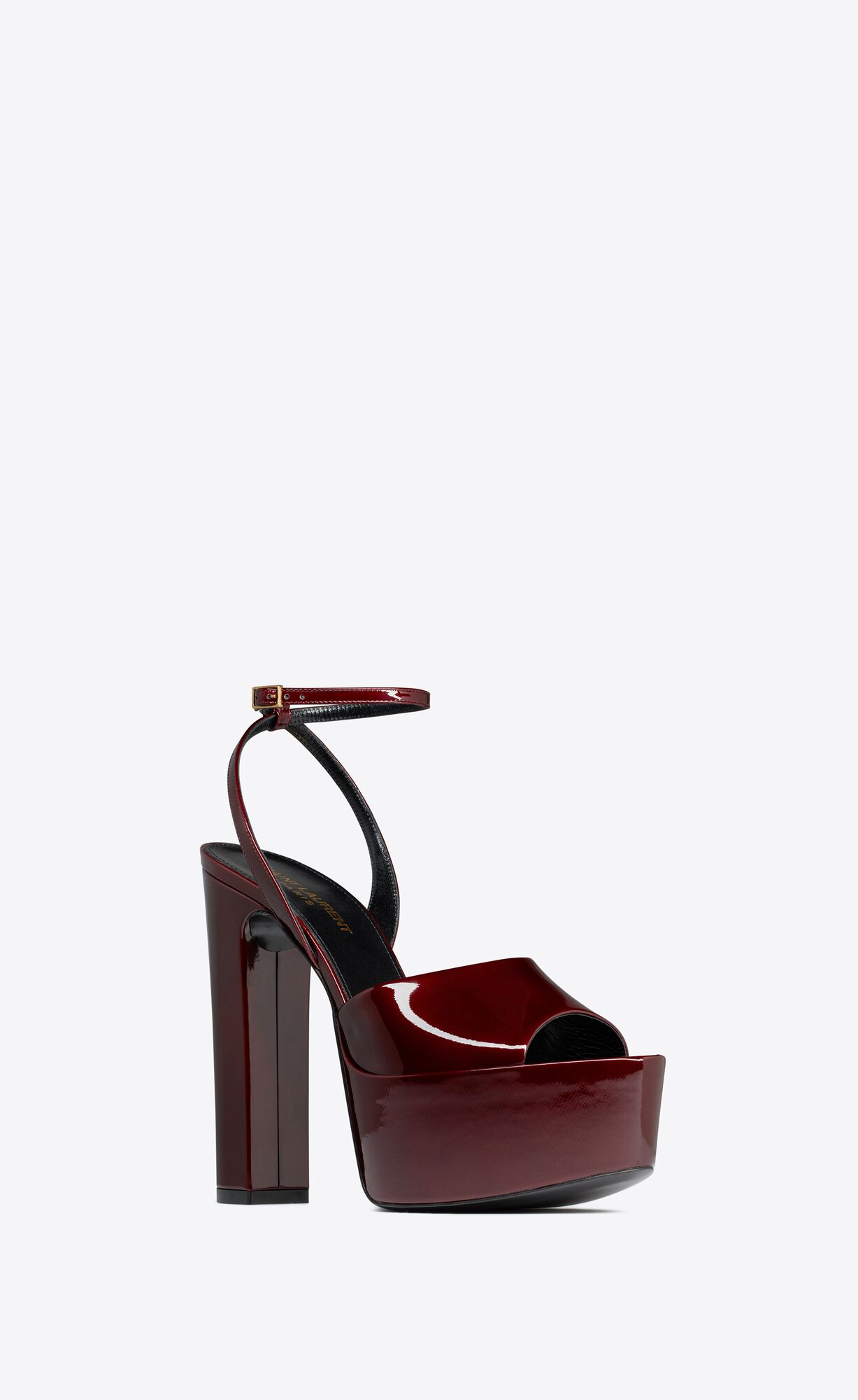 YSL Jodie Plattform Sandals In Lack Leder Tiefesbordeaux | 68274-YWHL