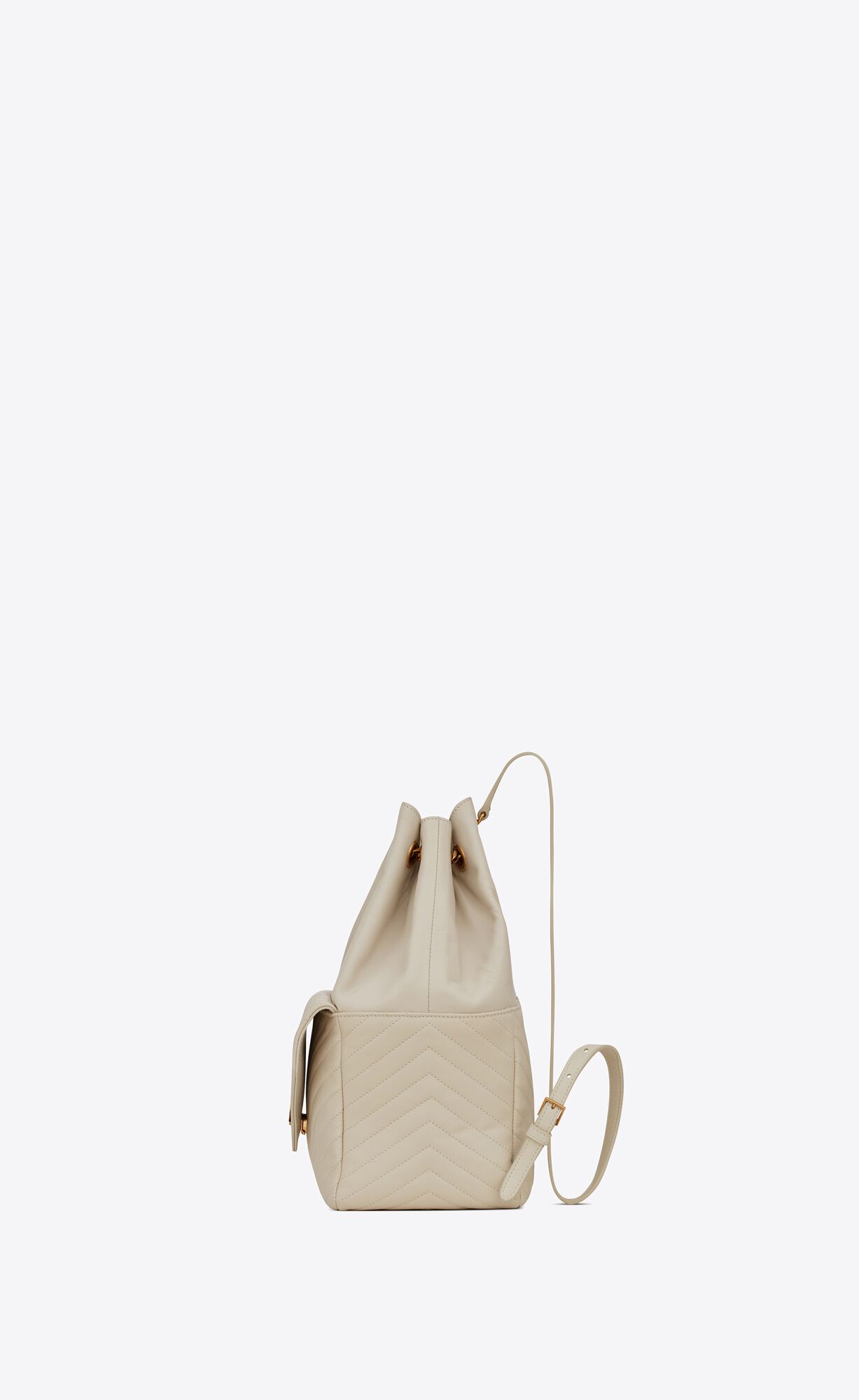 YSL Joe Backpack In Lambskin Blanc Vintage | 37610-NMOI