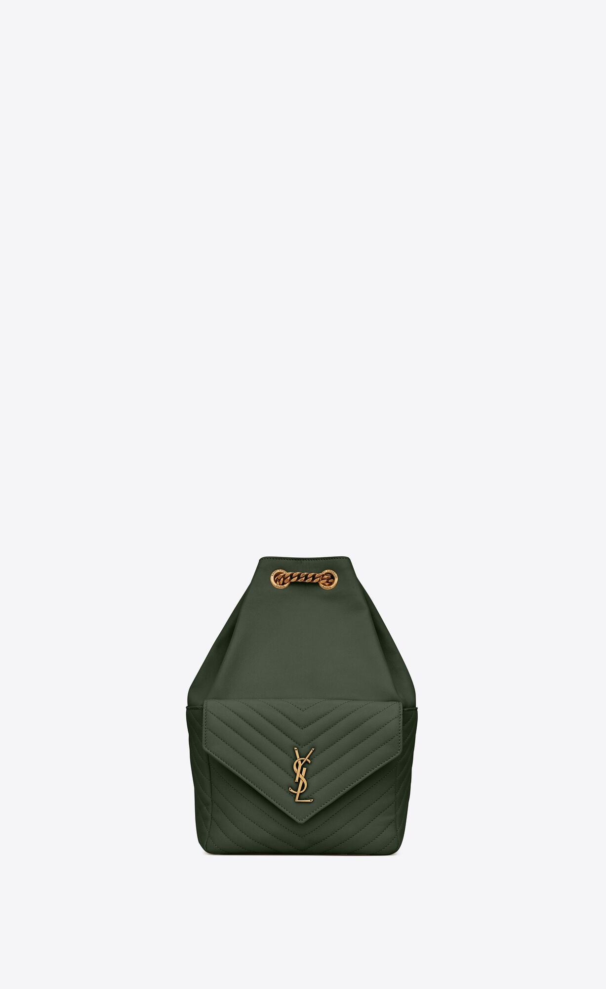 YSL Joe Backpack In Lambskin Vert Fonce | 35167-SHDP