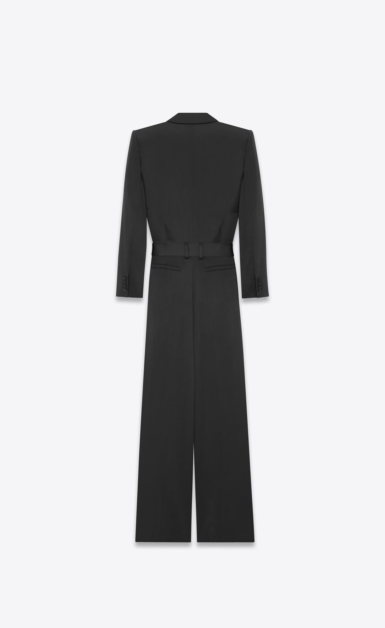 YSL Jumpsuit In Silk Satin Schwarz | 32174-VPXU