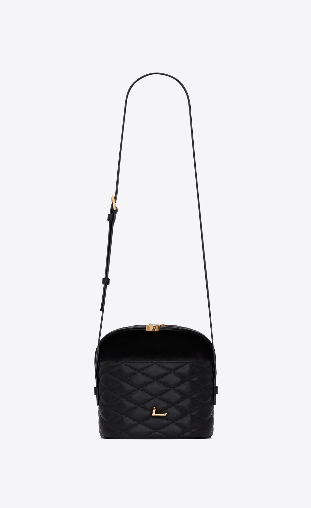 YSL June Box Bag In Gesteppt Lambskin Noir | 98234-NLST