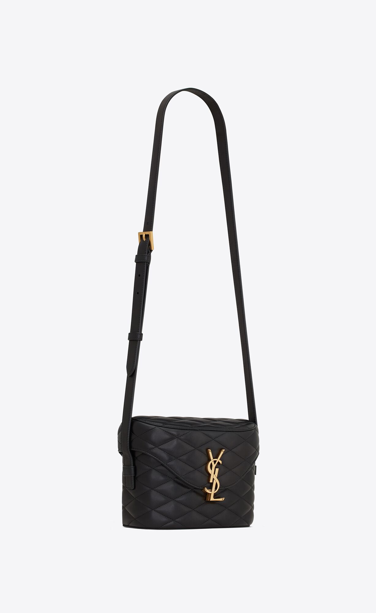 YSL June Box Bag In Gesteppt Lambskin Noir | 98234-NLST