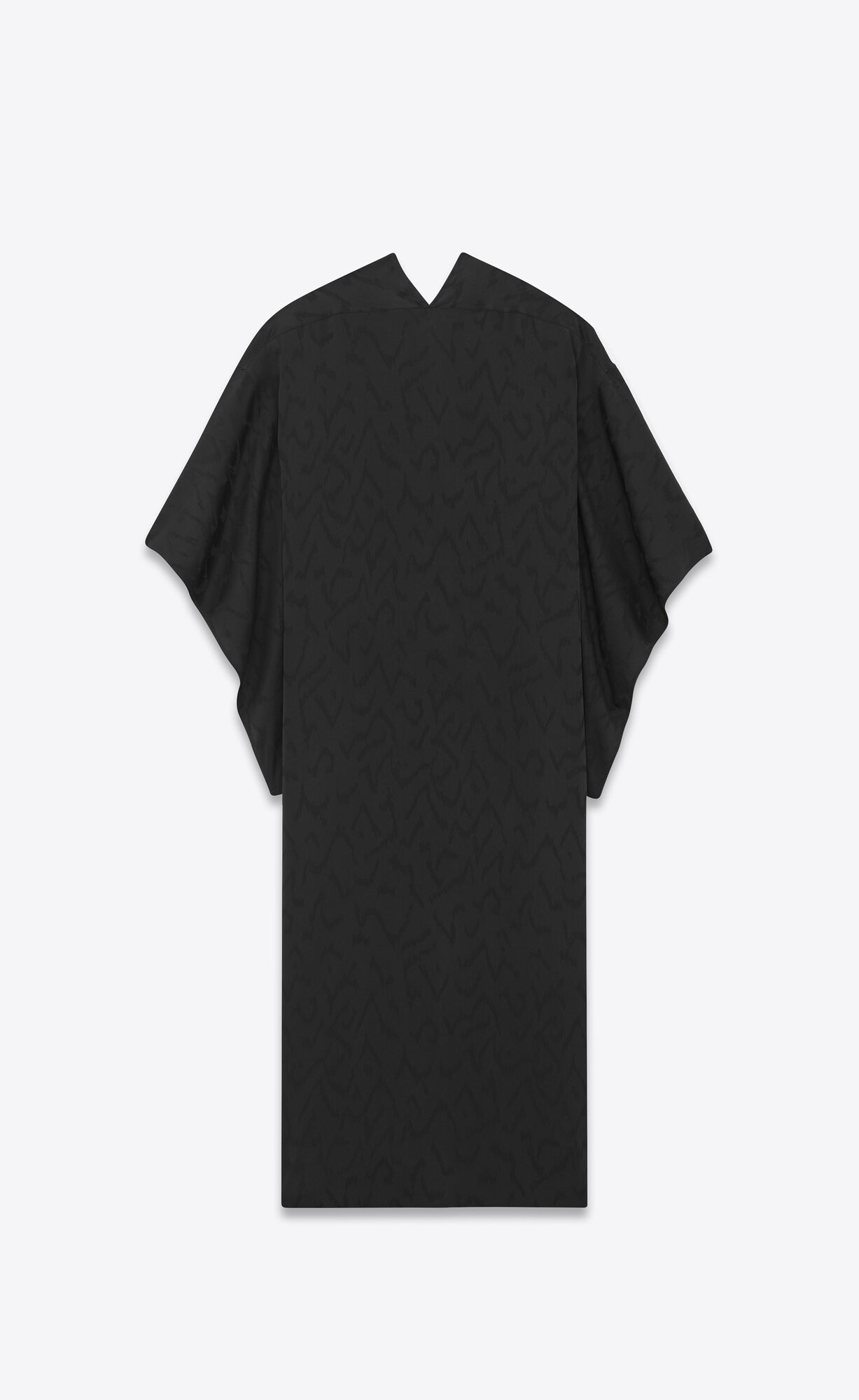 YSL Kaftan In Matte And Shiny Silk Schwarz | 89312-YUQD