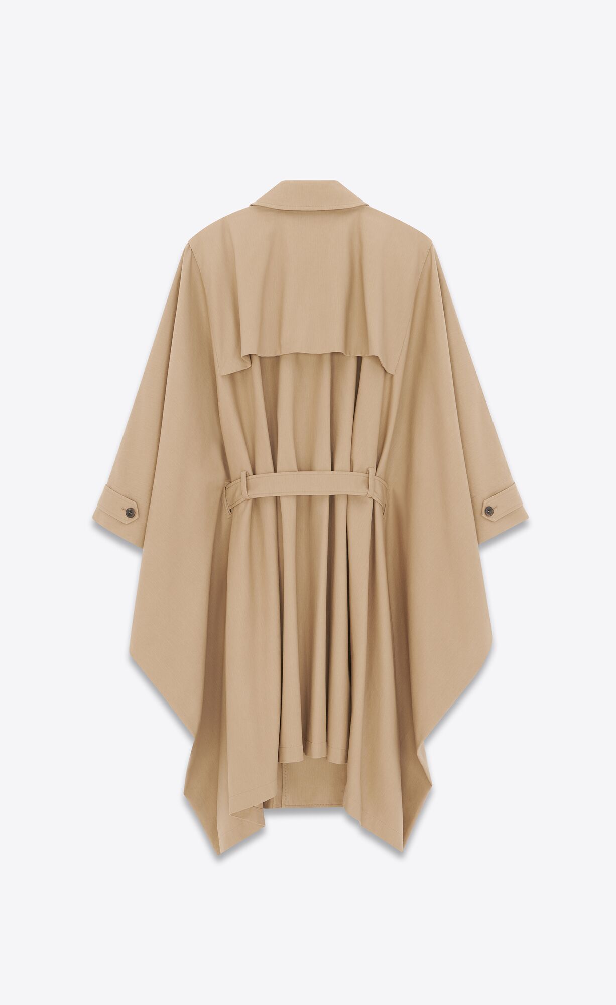 YSL Kaftan Trench Coat In Baumwoll Sable | 19028-PFLS