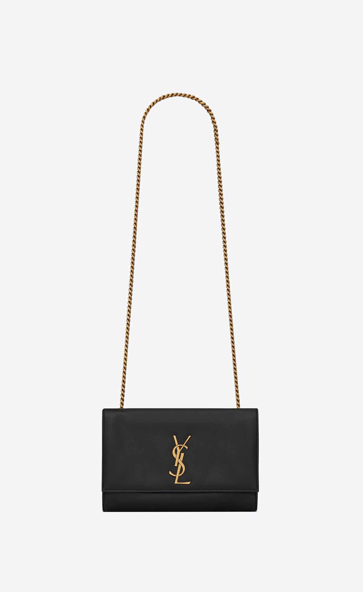 YSL Kate Small Supple/Reversible Chain Bag In Wildleder And Leder Schwarz | 15649-APOE