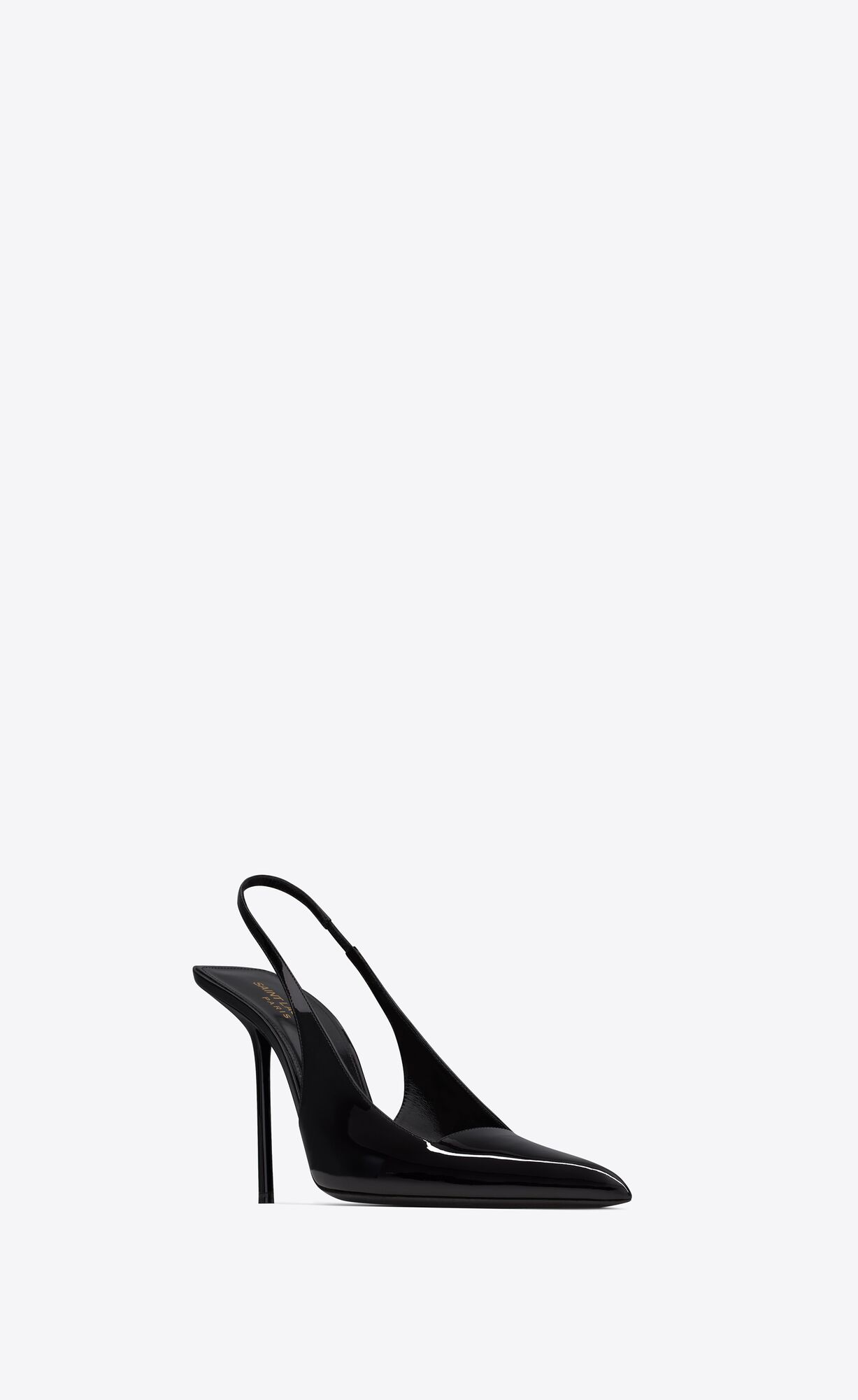 YSL Kiss Slingback Pumps In Lack Leder Schwarz | 38946-KZQU