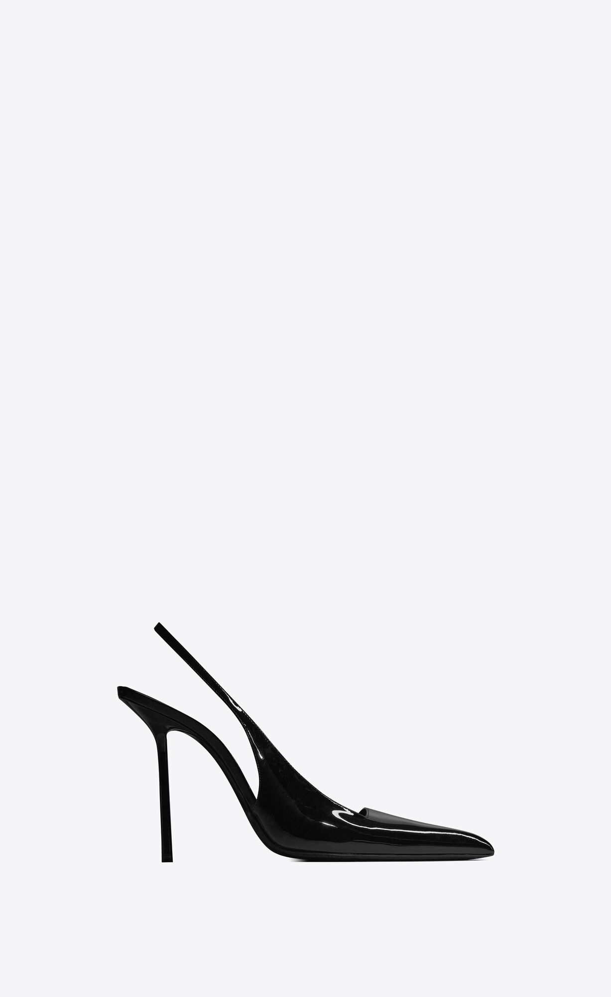 YSL Kiss Slingback Pumps In Lack Leder Schwarz | 38946-KZQU