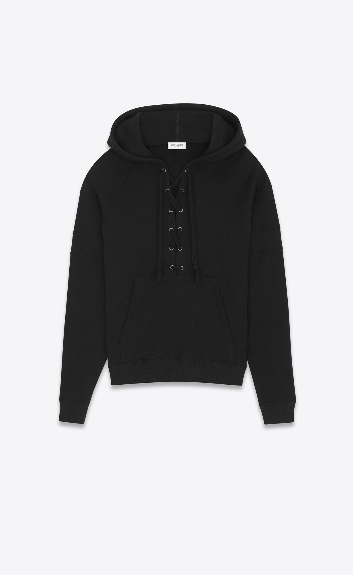 YSL Laced Raglan Hoodie Schwarz | 90548-ANMX