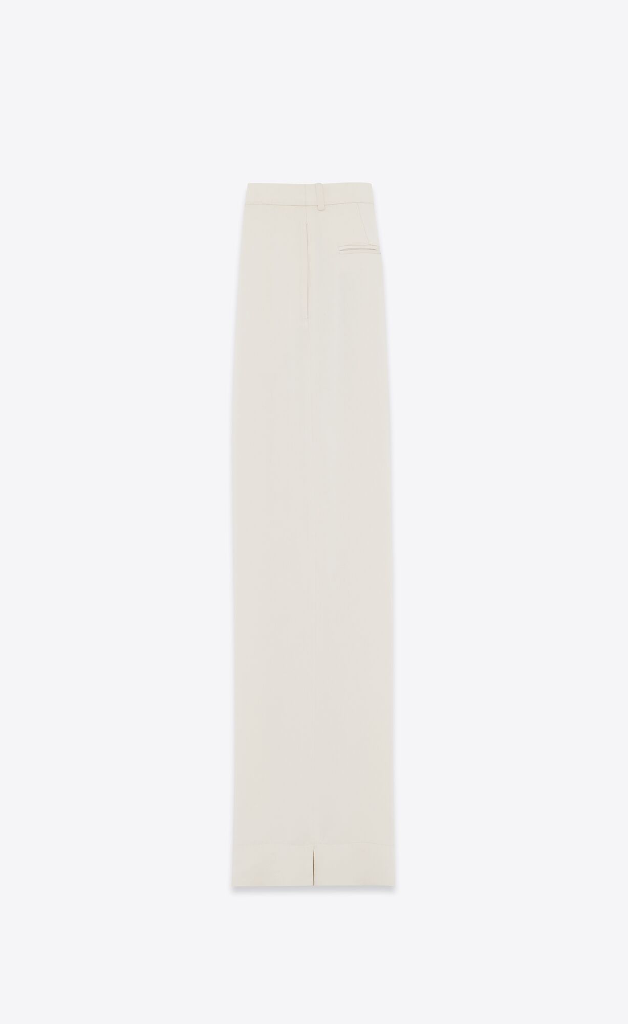 YSL Large Pants In Crepe Satin Craie | 15384-DSFV