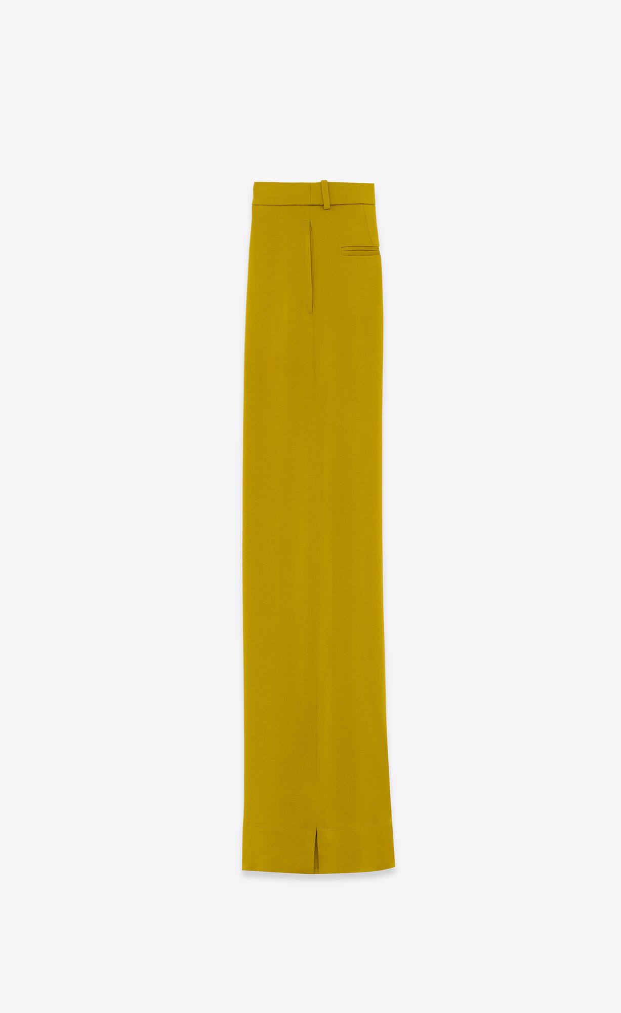 YSL Large Pants In Crepe Satin Vert Mousse | 09137-LCIB