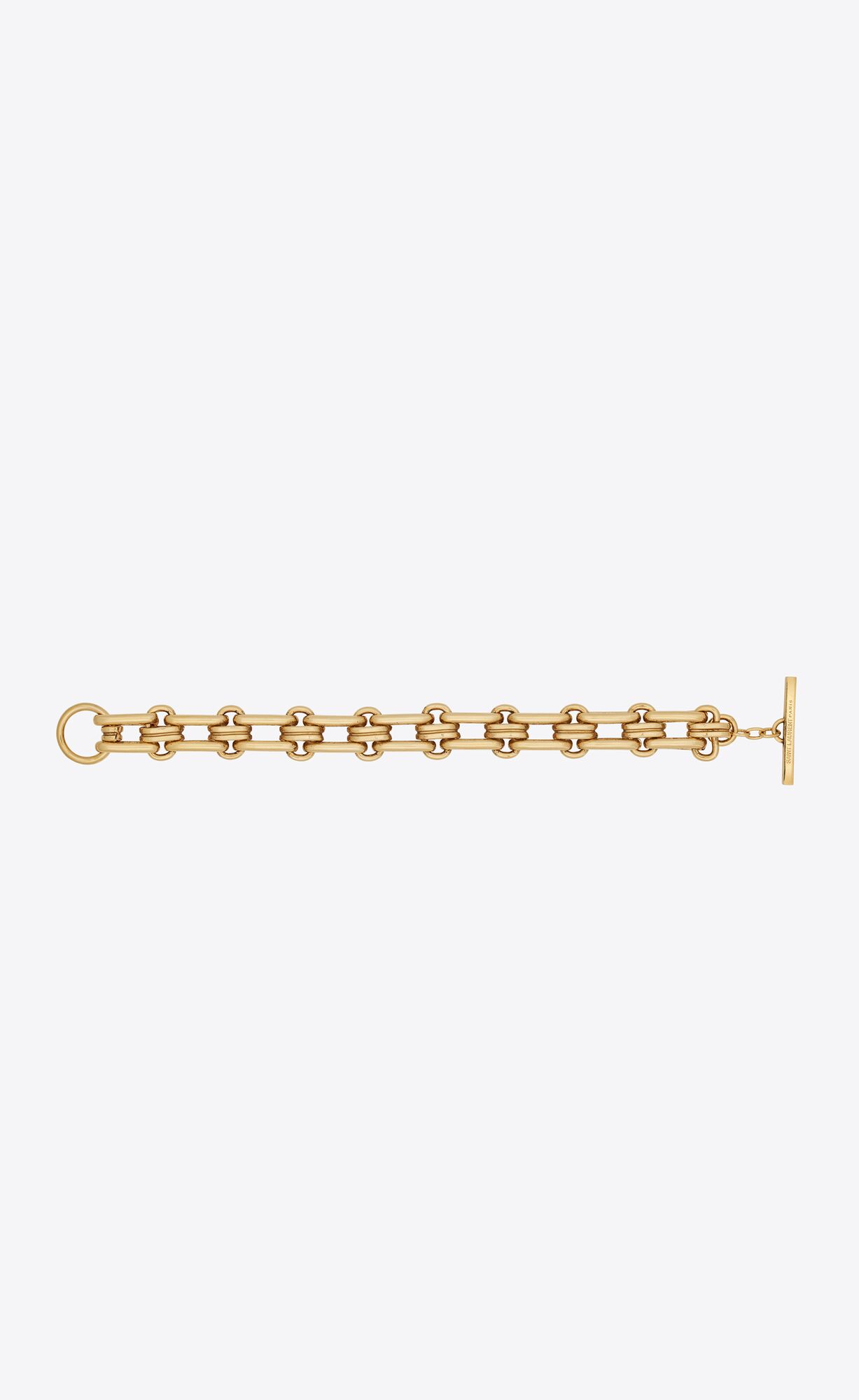 YSL Large Vintage Gestrickt Chain Bracelet In Metal Gold | 17498-GTHD