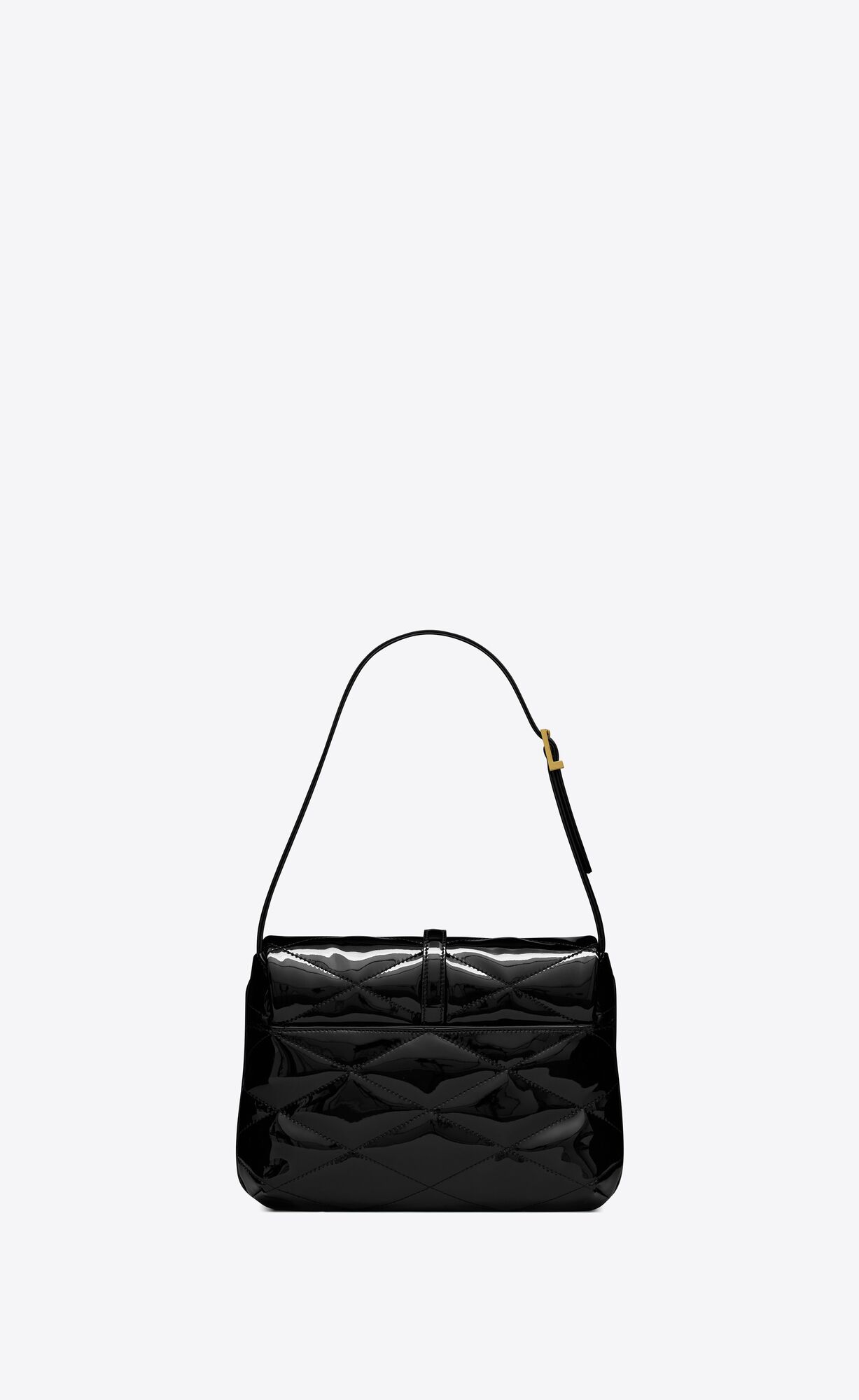 YSL Le 57 Hobo Bag In Gesteppt Lack Schwarz | 67459-GCDY