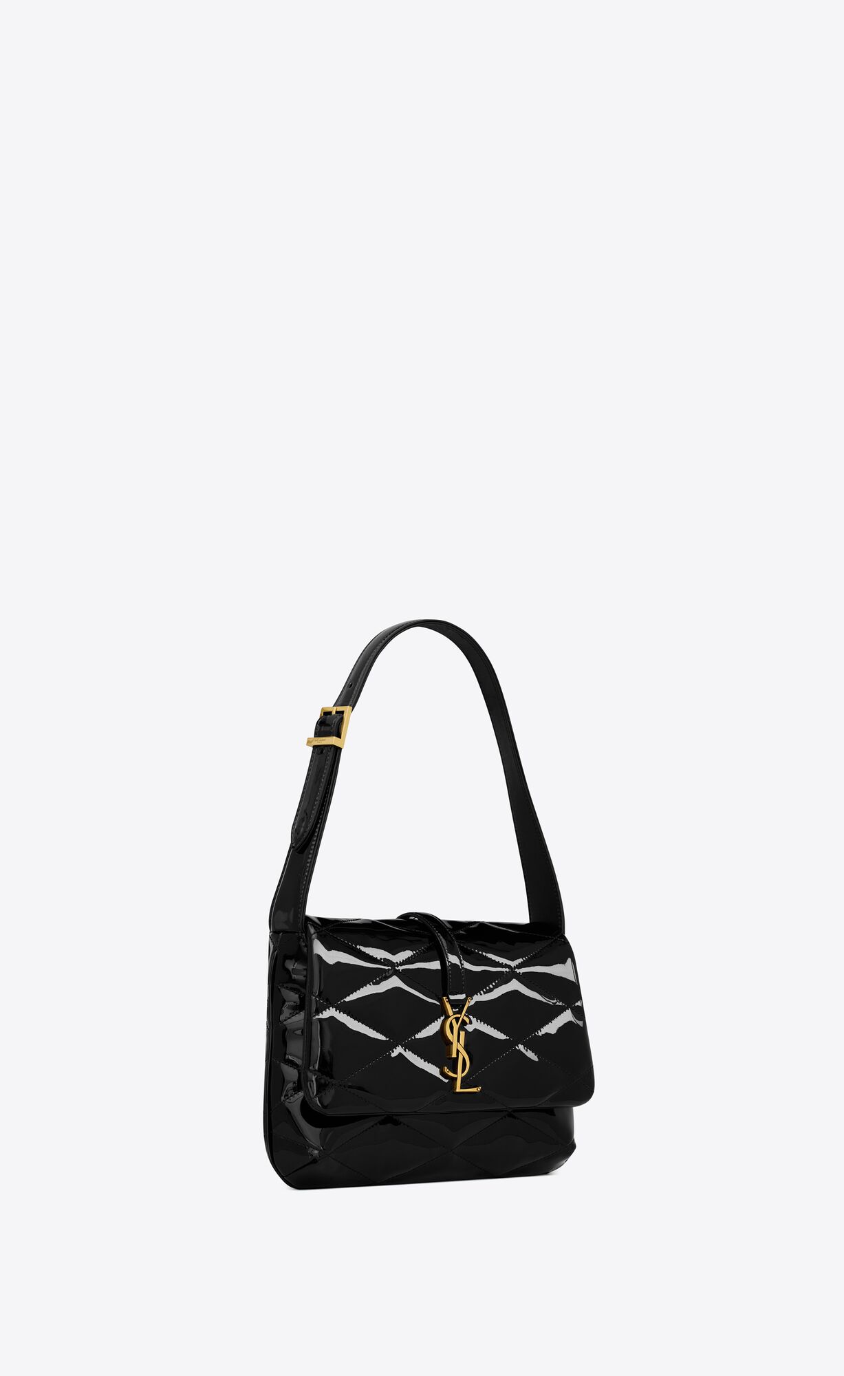 YSL Le 57 Hobo Bag In Gesteppt Lack Schwarz | 67459-GCDY