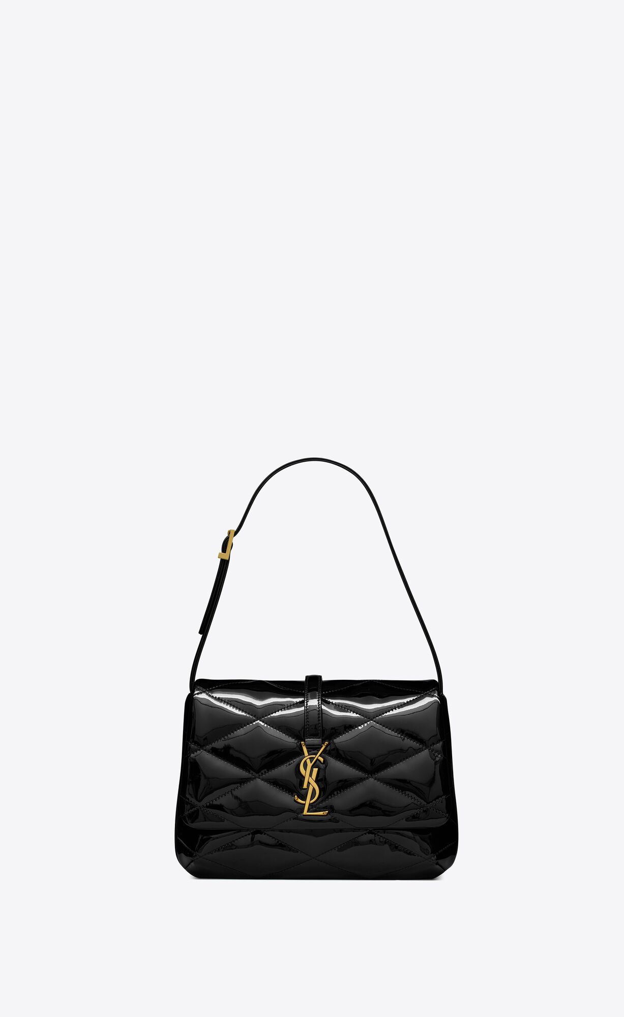 YSL Le 57 Hobo Bag In Gesteppt Lack Schwarz | 67459-GCDY