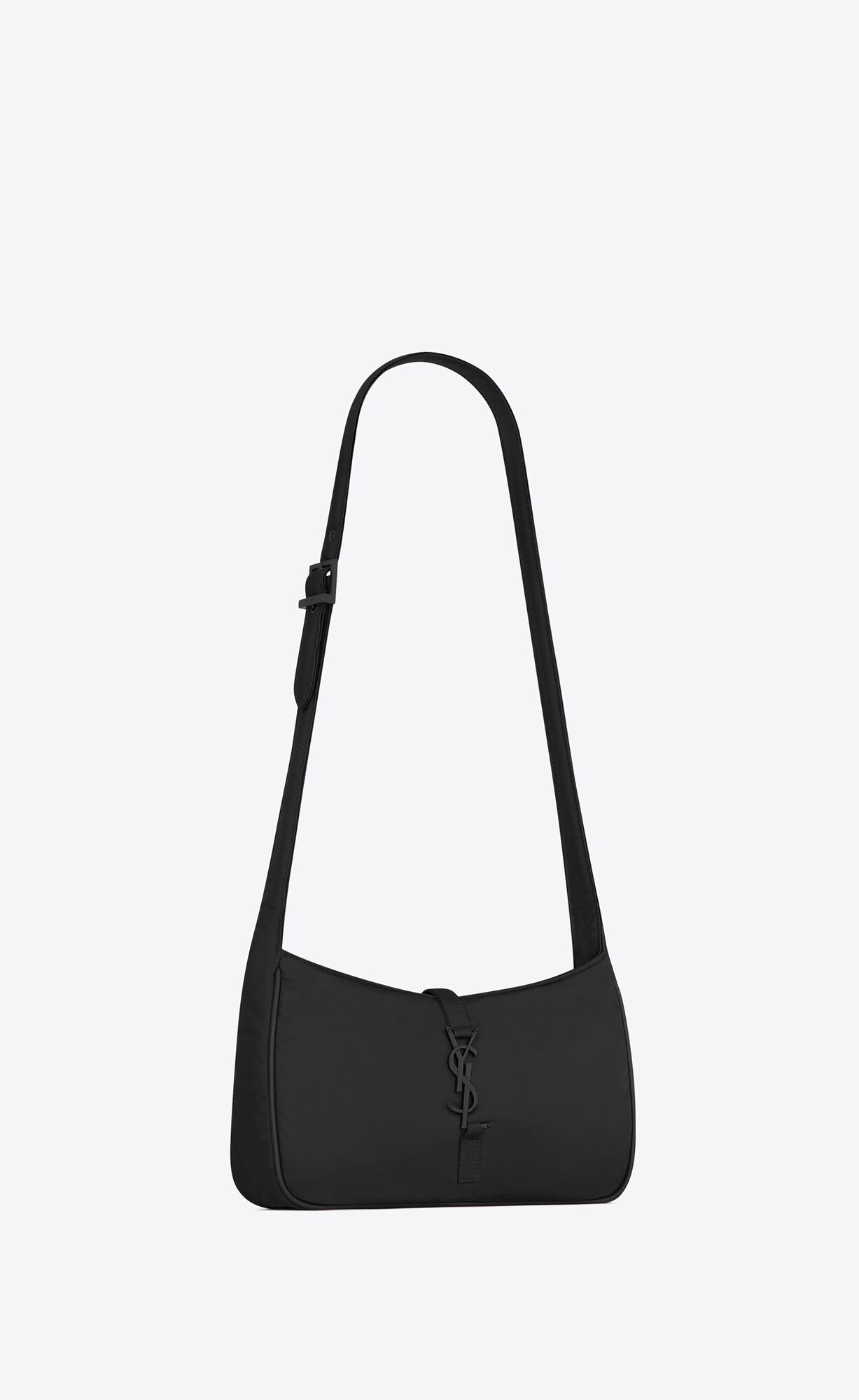 YSL Le 5 À 7 Crossbody Bag In Econyl® Regenerated Nylon Schwarz | 86593-VFXY