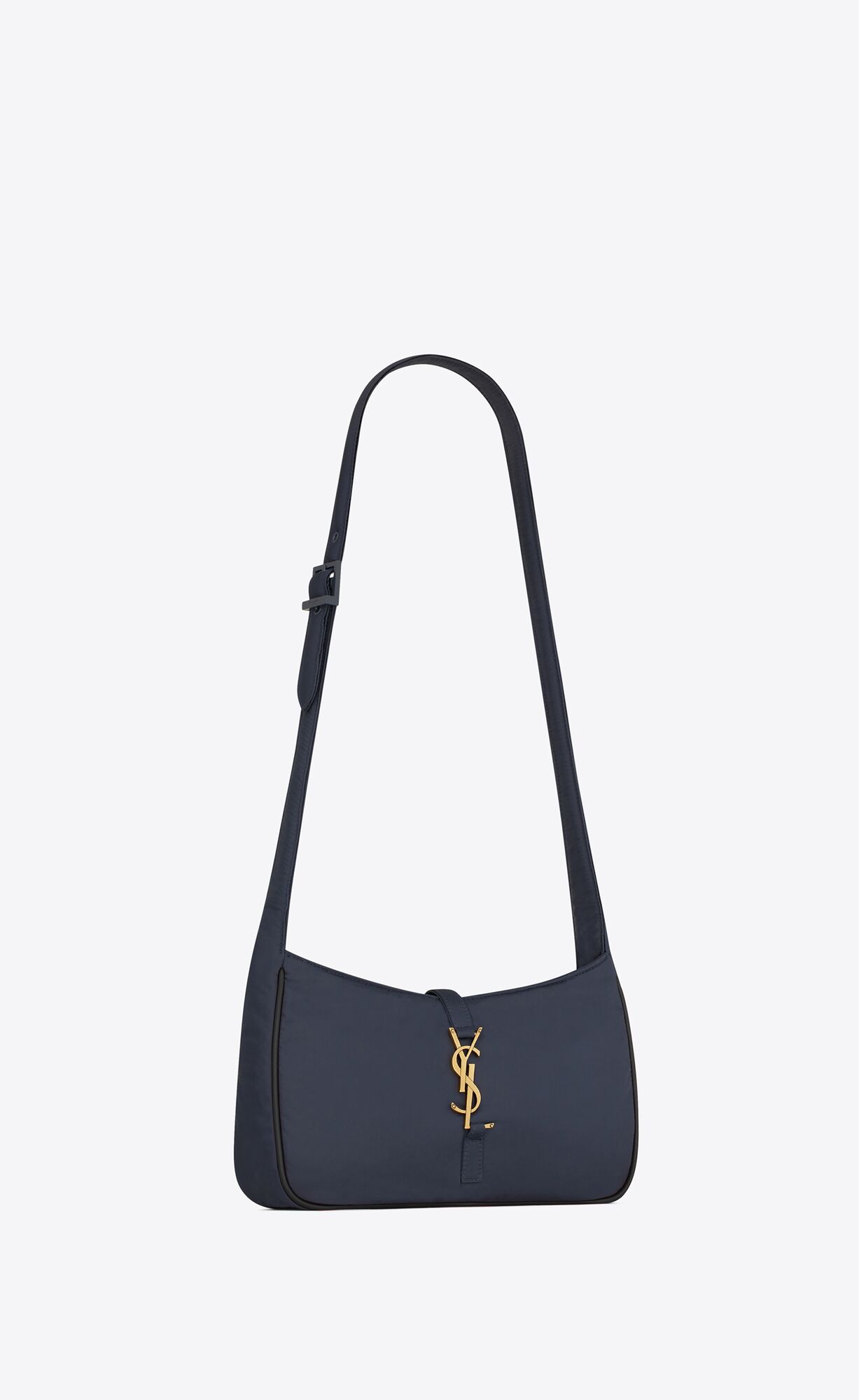 YSL Le 5 À 7 Crossbody Bag In Econyl® Regenerated Nylon Navy Schwarz | 92746-SNGI