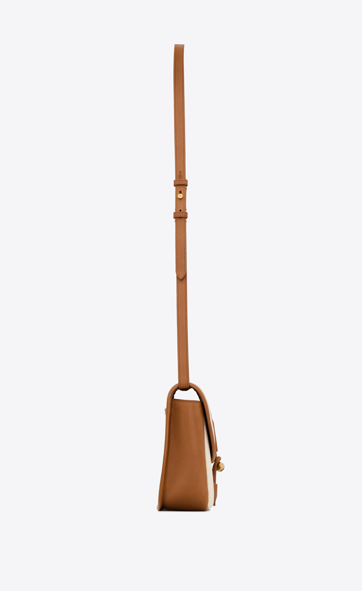 YSL Le Caban Satchel In Canvas And Vegetable-tanned Leder Dunkelrot | 23084-VBCX