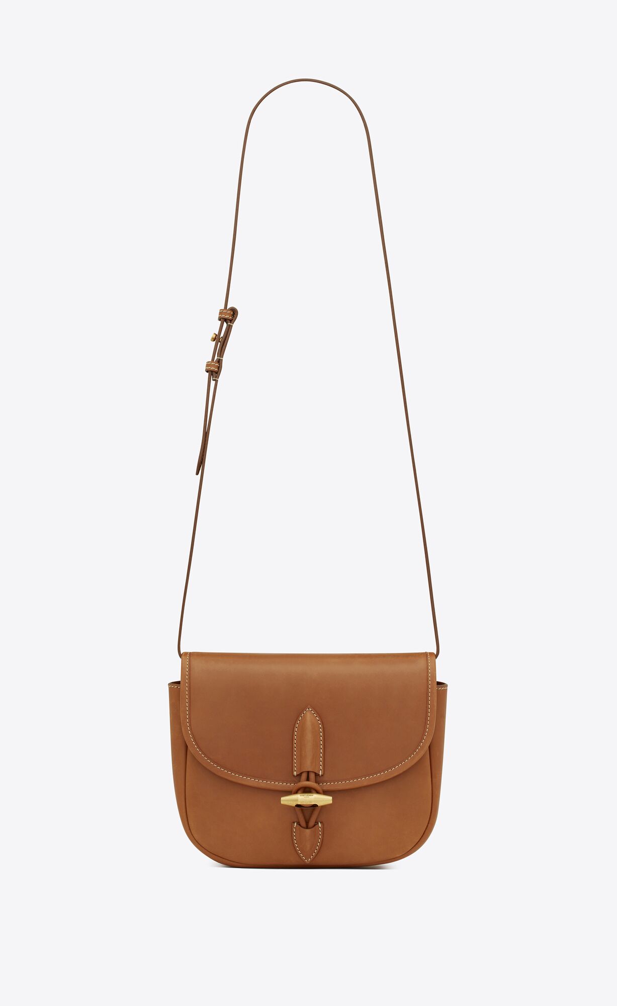 YSL Le Caban Satchel In Vegetable-tanned Leder Dunkelrot | 96025-CGEV