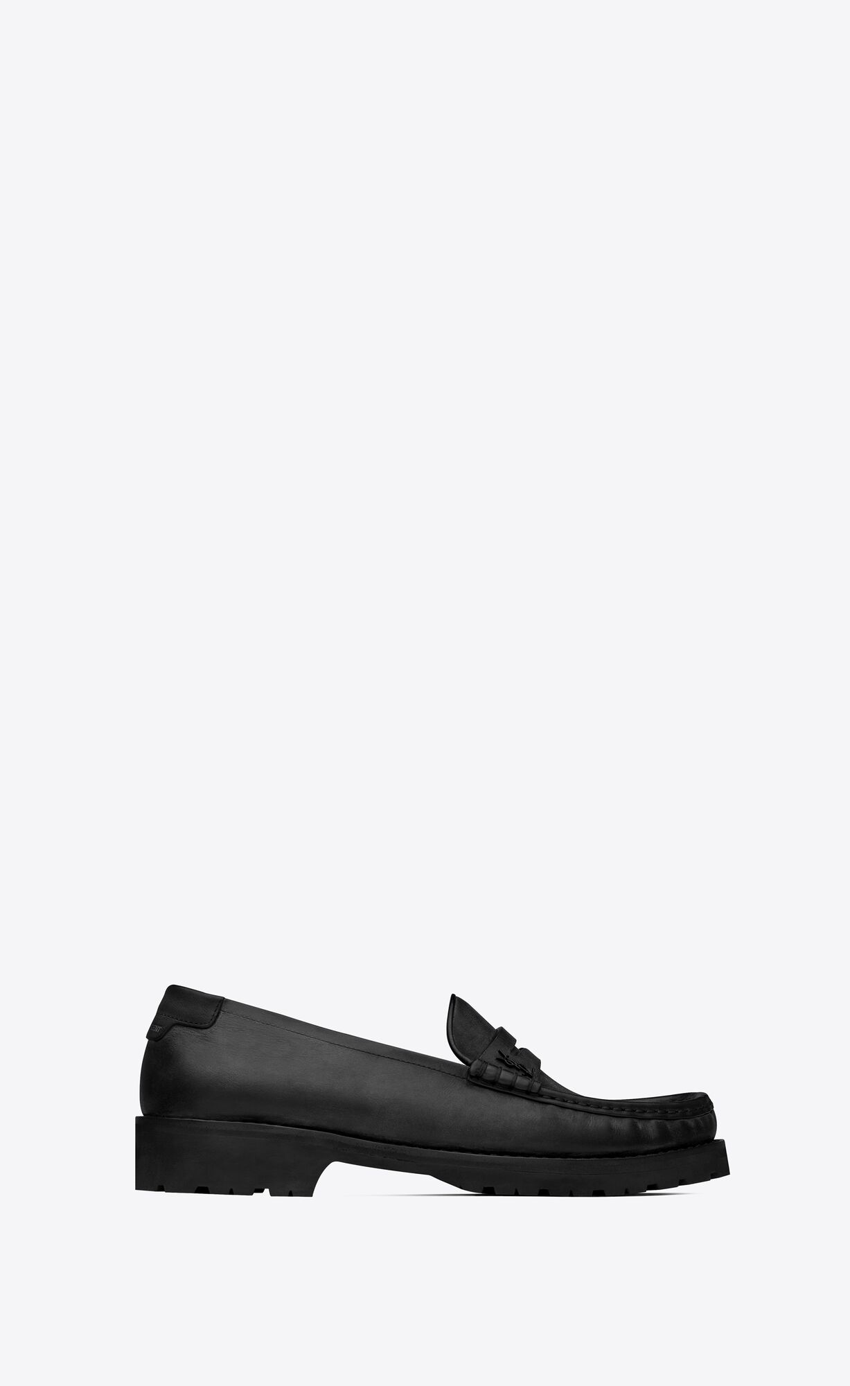 YSL Le Loafer Chunky Penny Slippers In Smooth Leder Noir | 61857-LVCM