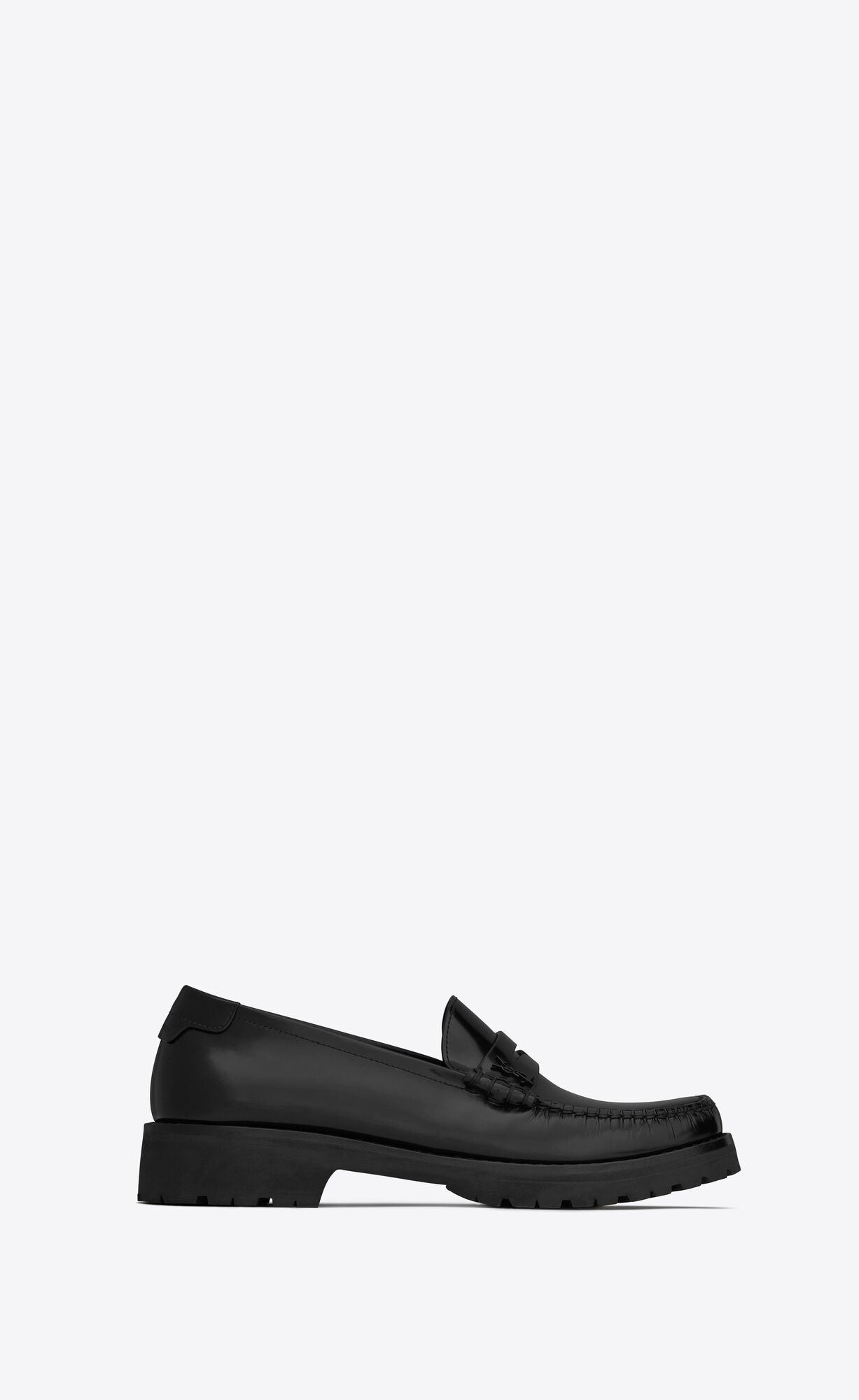 YSL Le Loafer Chunky Penny Slippers In Smooth Leder Schwarz | 82560-AXRB