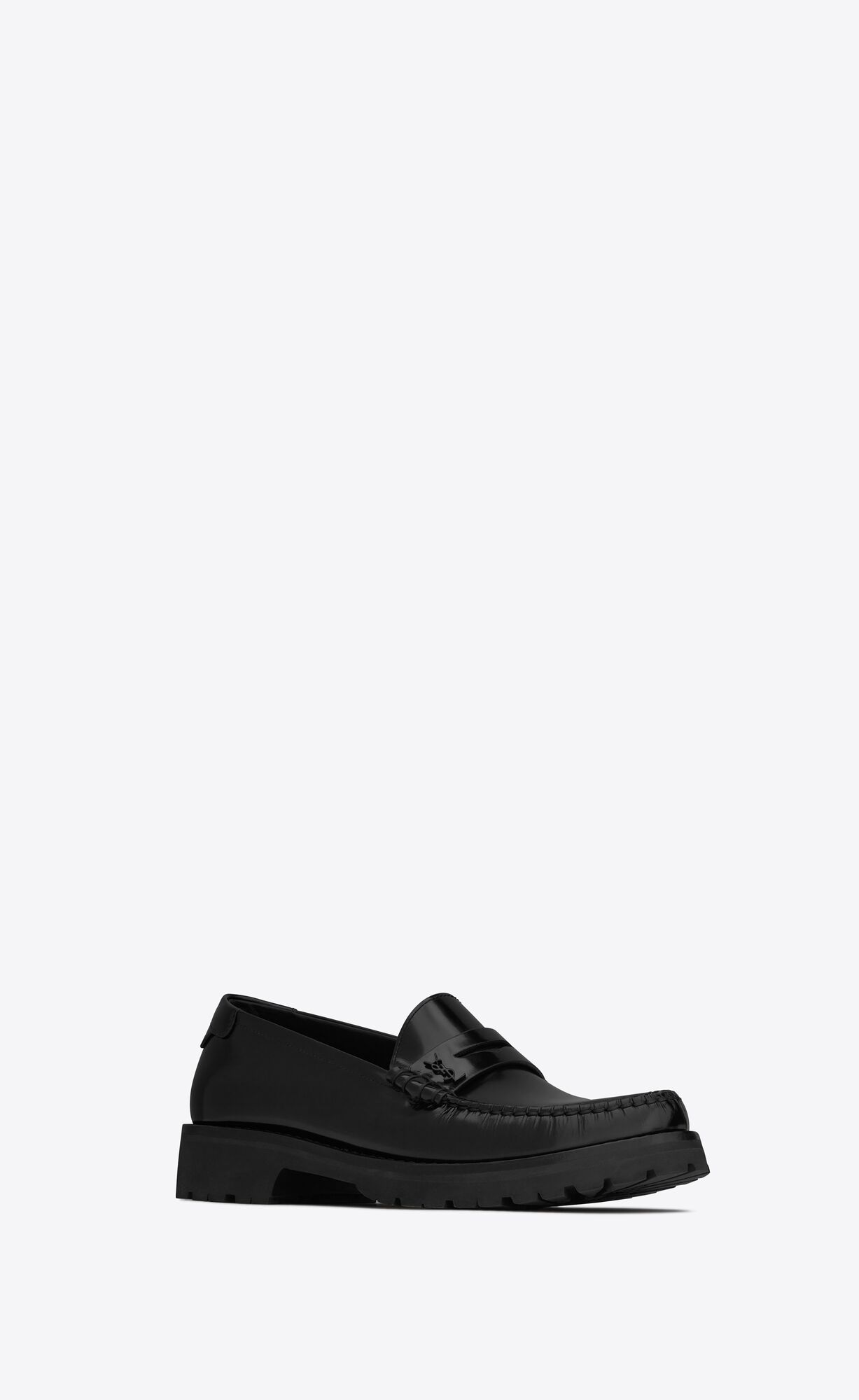 YSL Le Loafer Chunky Penny Slippers In Smooth Leder Schwarz | 82560-AXRB