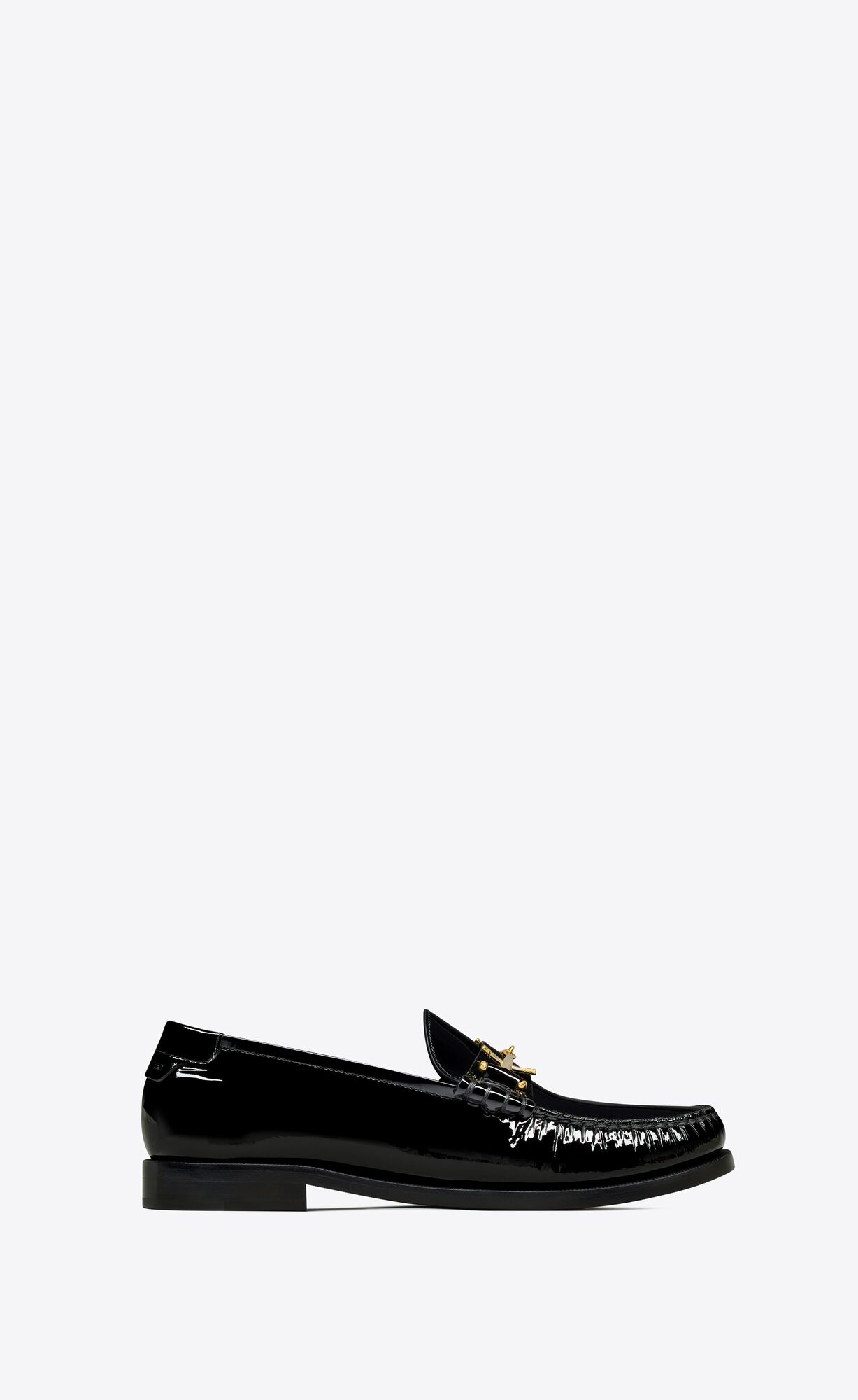 YSL Le Loafer Penny Slippers In Lack Leder Schwarz | 59076-XWFL