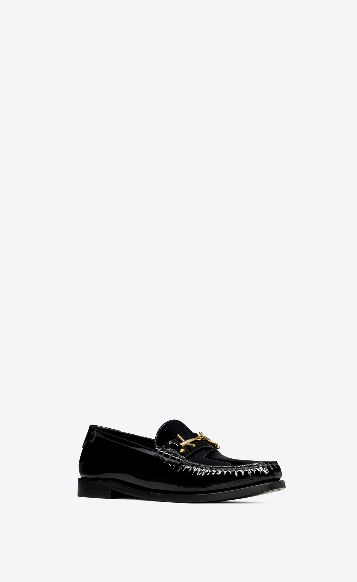 YSL Le Loafer Penny Slippers In Lack Leder Schwarz | 59076-XWFL