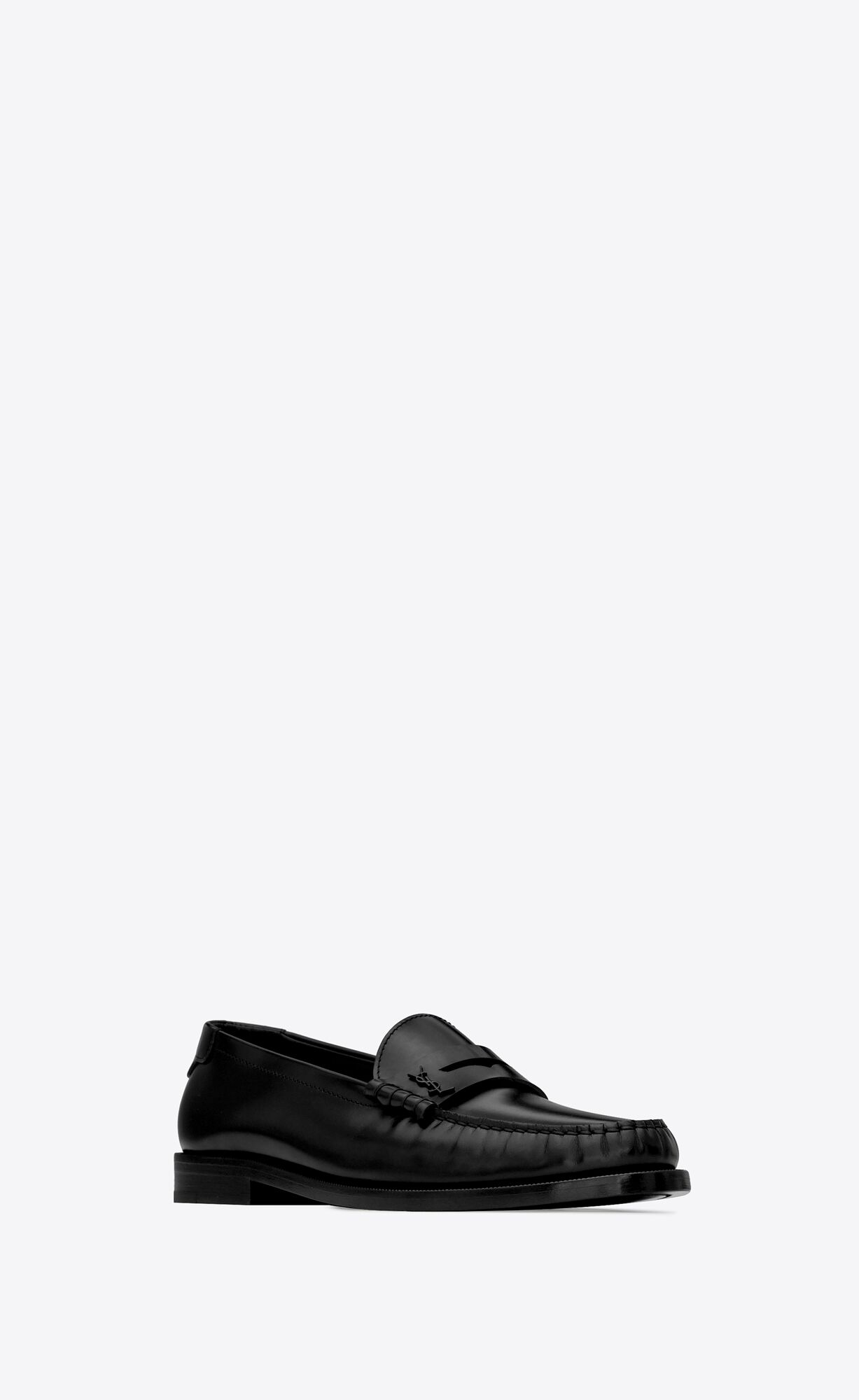 YSL Le Loafer Penny Slippers In Smooth Leder Schwarz | 60148-LUGM